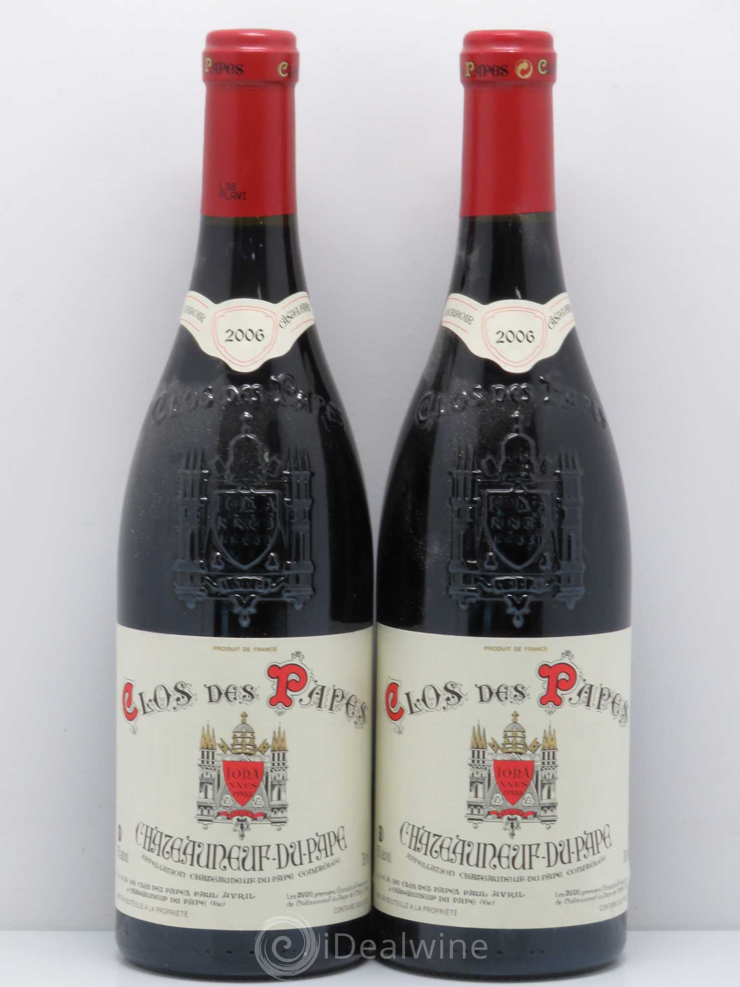 Châteauneuf-du-Pape Clos des Papes - Paul Avril 2006 - Lot de 2 bouteilles - 0