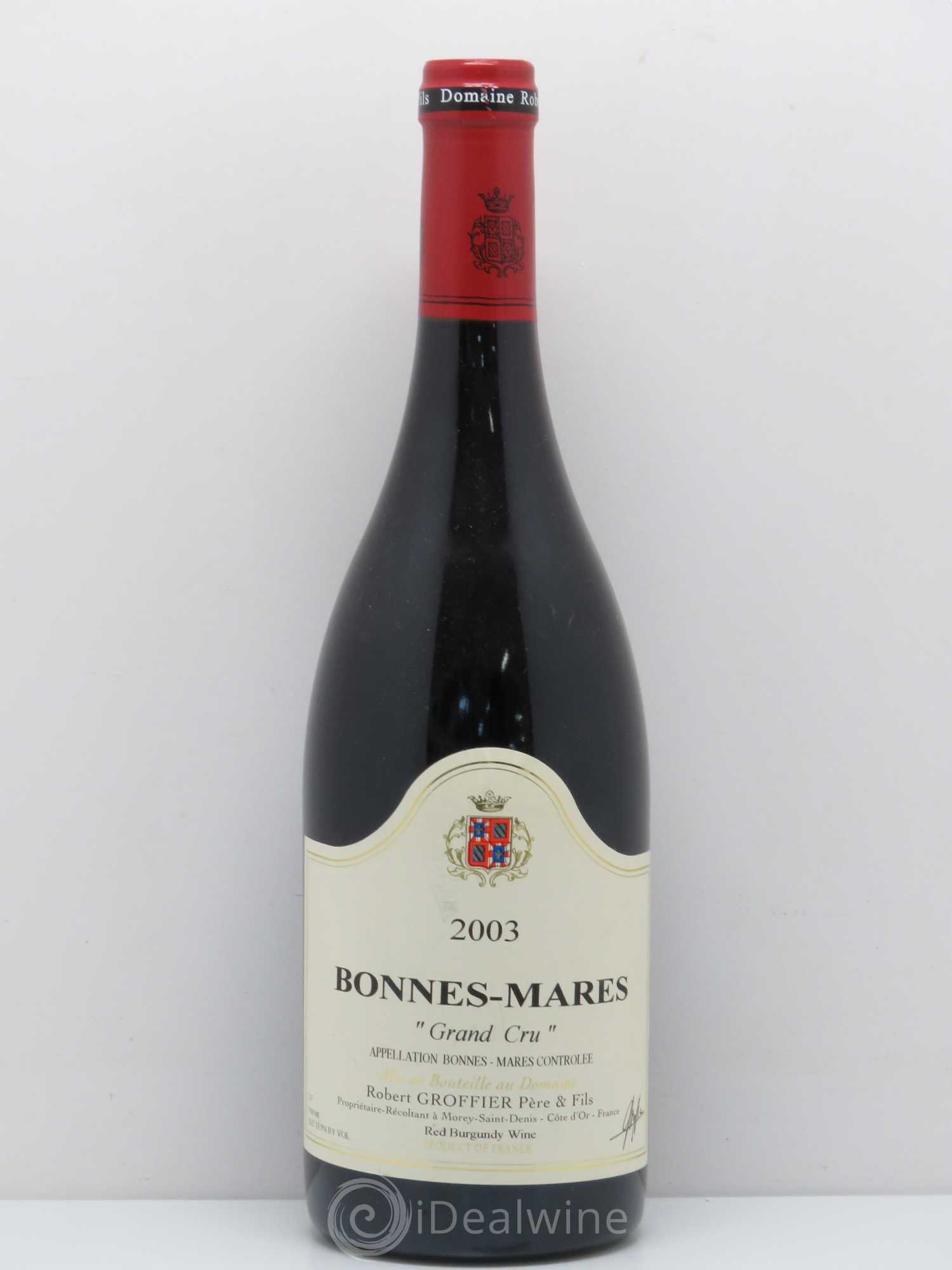 Bonnes-Mares Grand Cru Robert Groffier Père & Fils (Domaine) 2003 - Lot de 1 bouteille - 0