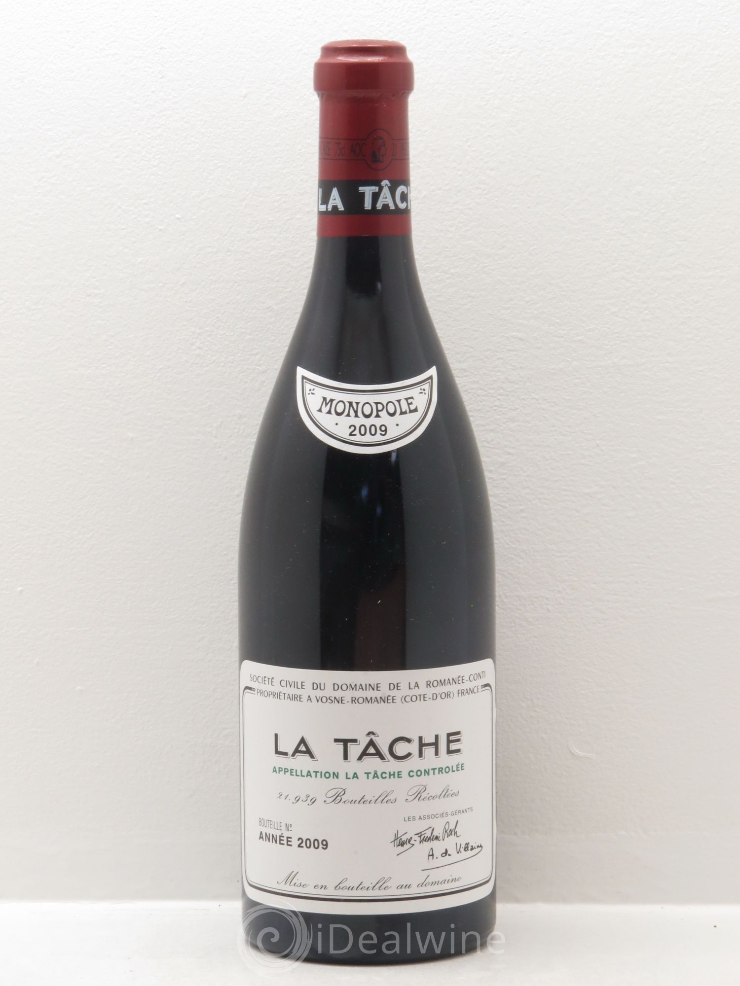 La Tâche Grand Cru Domaine de la Romanée-Conti 2009 - Lot de 1 bouteille - 0