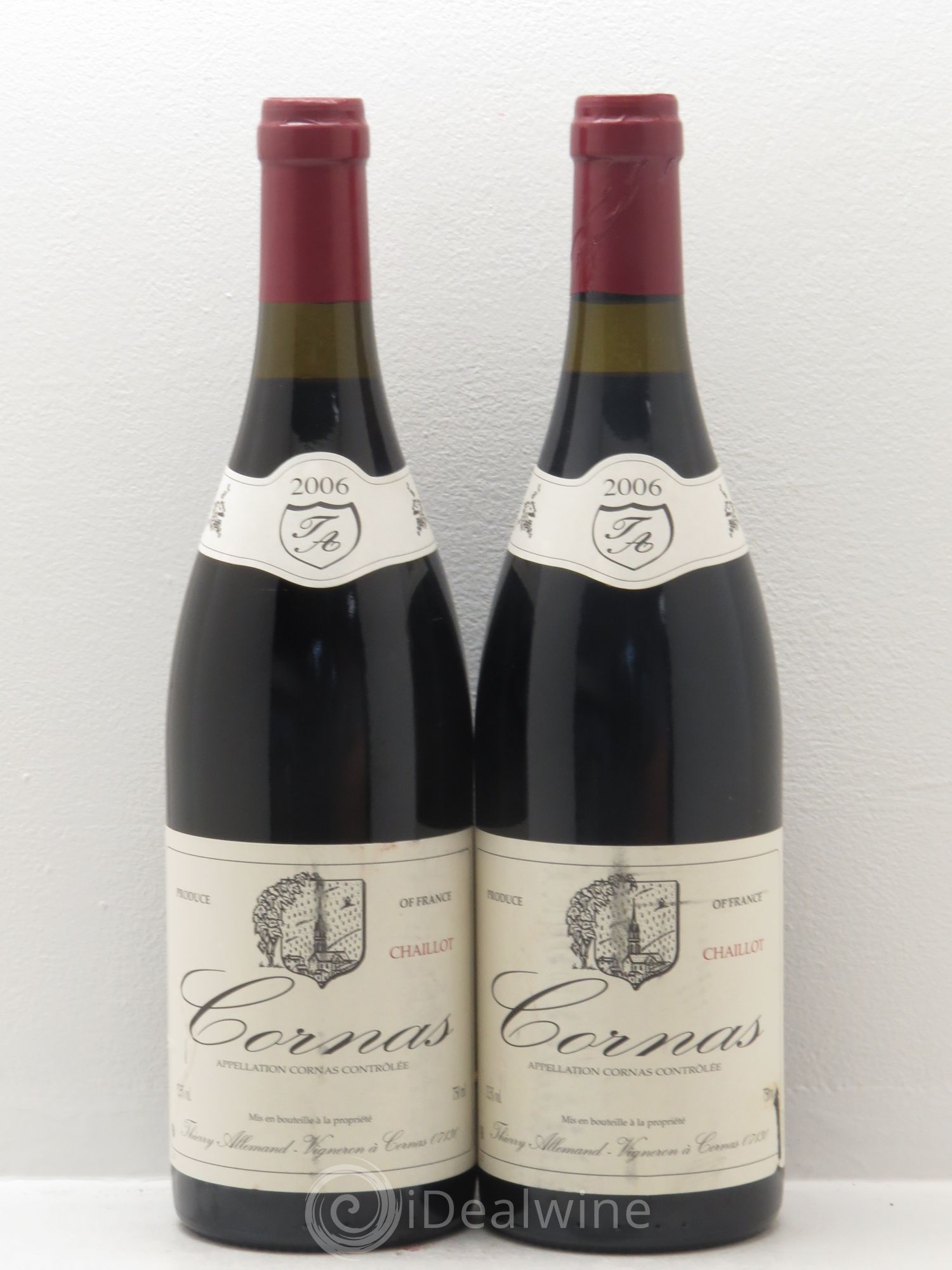 Cornas Chaillot Thierry Allemand 2006 - Lot de 2 bouteilles - 0
