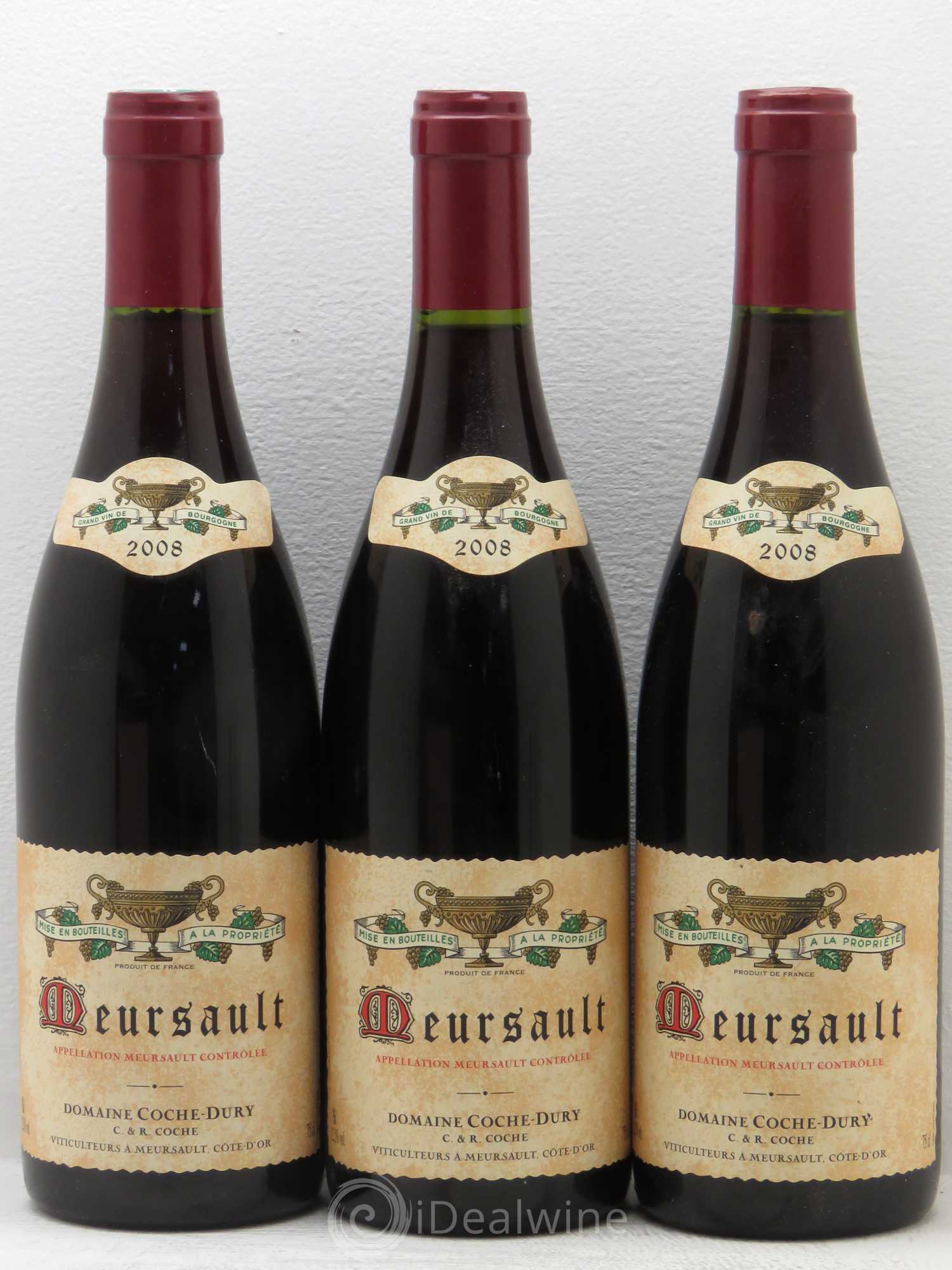 Meursault Coche Dury (Domaine) 2008 - Lot de 3 bouteilles - 0