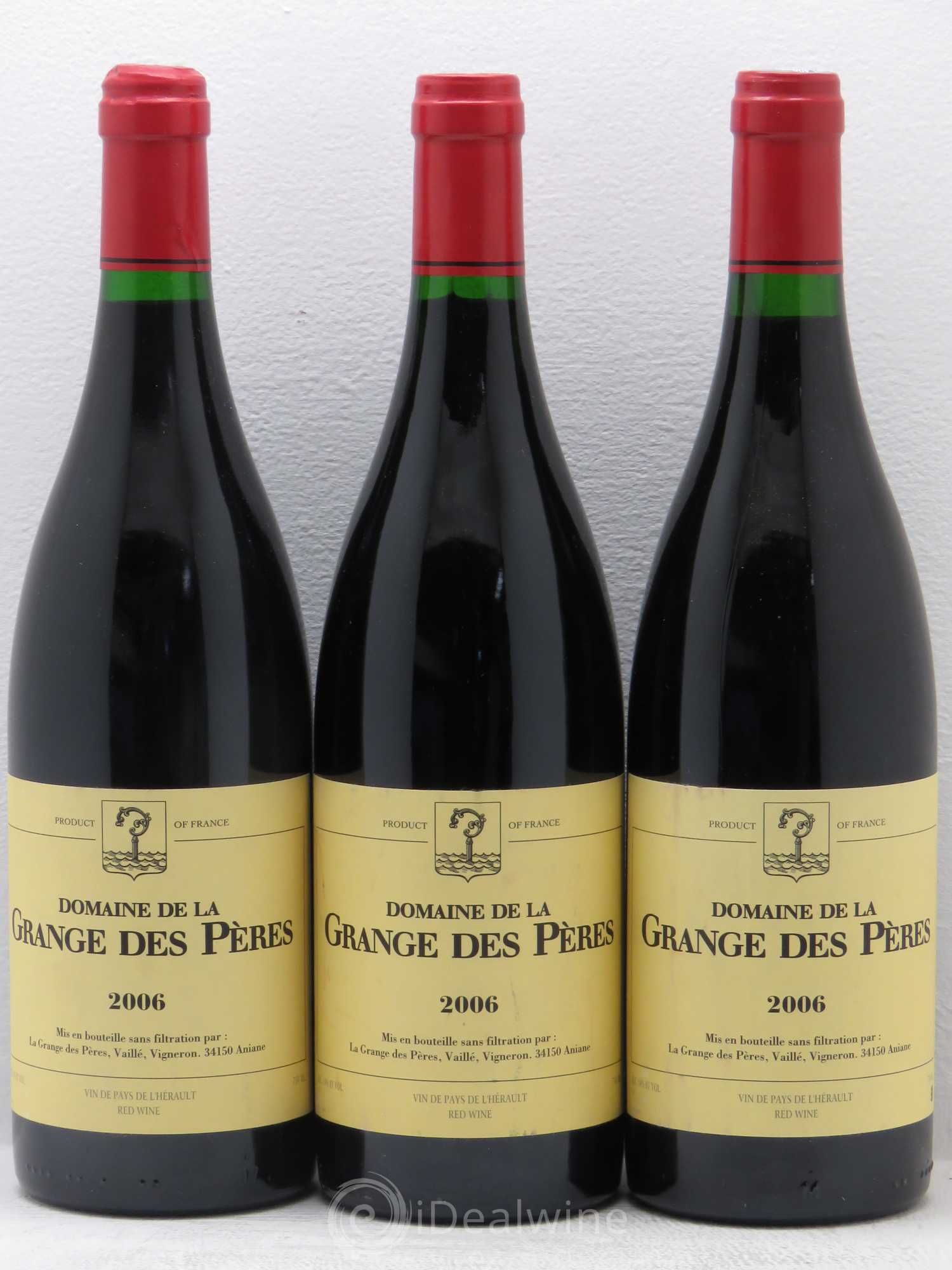 Pays d'Hérault Grange des Pères Laurent Vaillé 2006 - Lot de 3 bouteilles - 0