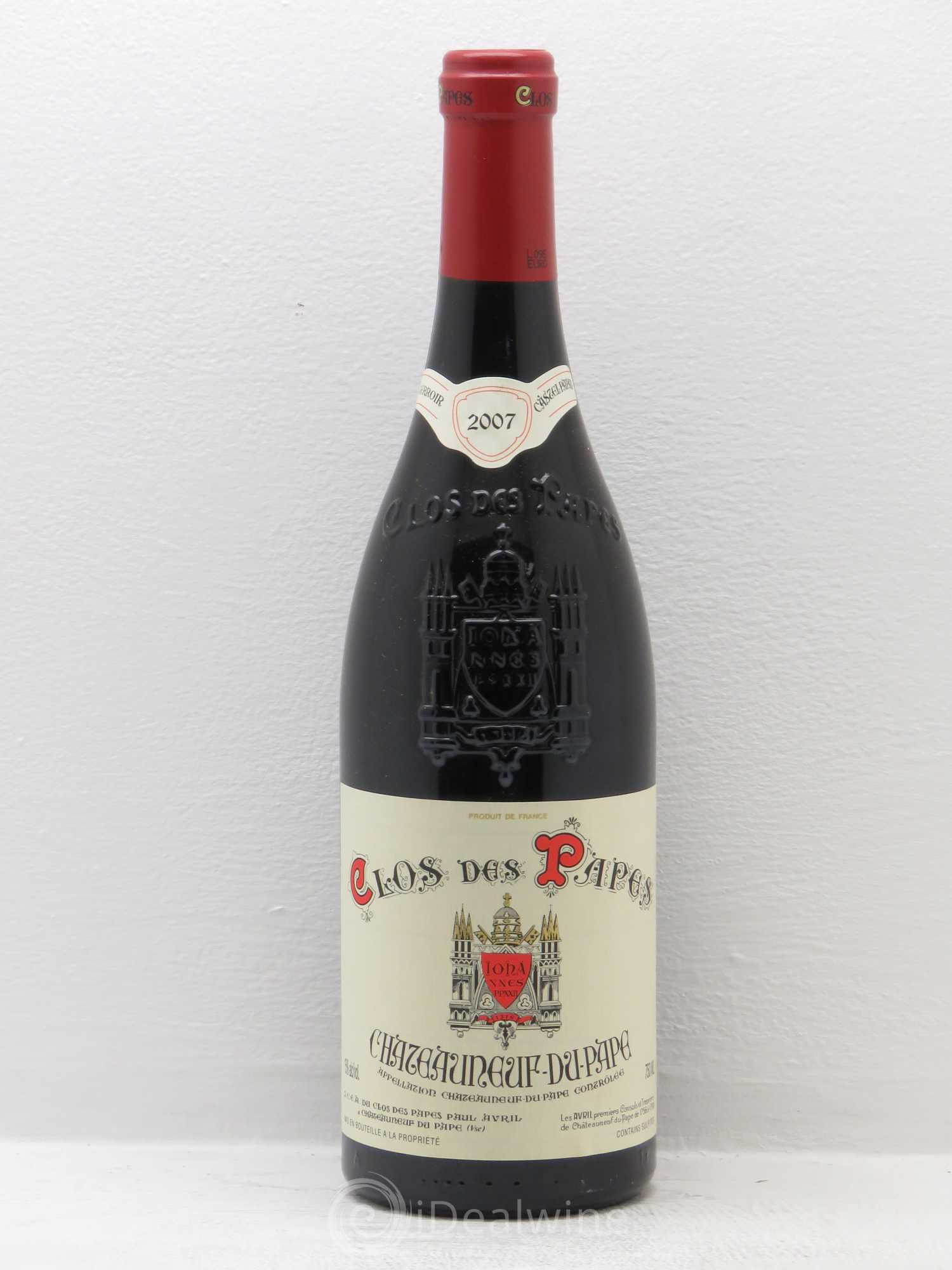 Châteauneuf-du-Pape Clos des Papes - Paul Avril 2007 - Lot de 6 bouteilles - 0