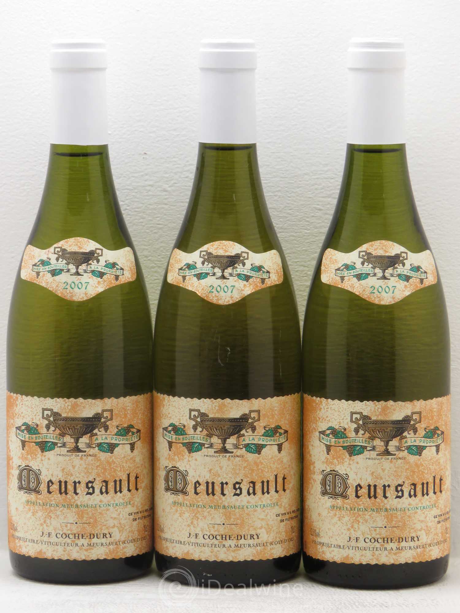 Meursault Coche Dury (Domaine) 2007 - Lot de 3 bouteilles - 0