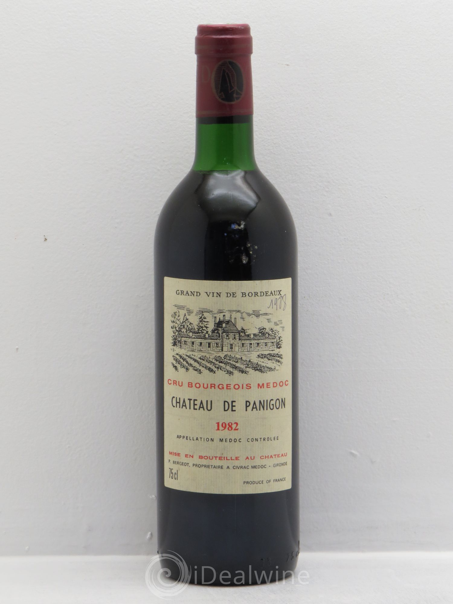 Château de Panigon Cru Bourgeois 1982 - Lot de 1 bouteille - 0