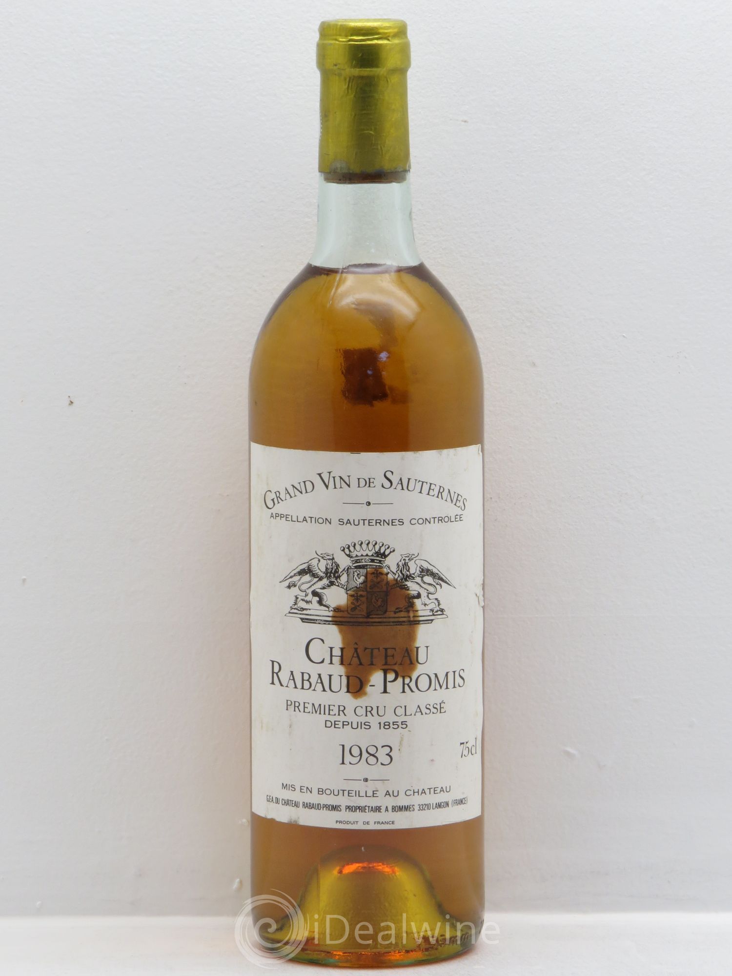Château Rabaud Promis 1er Grand Cru Classé 1983 - Posten von 1 Flasche - 0