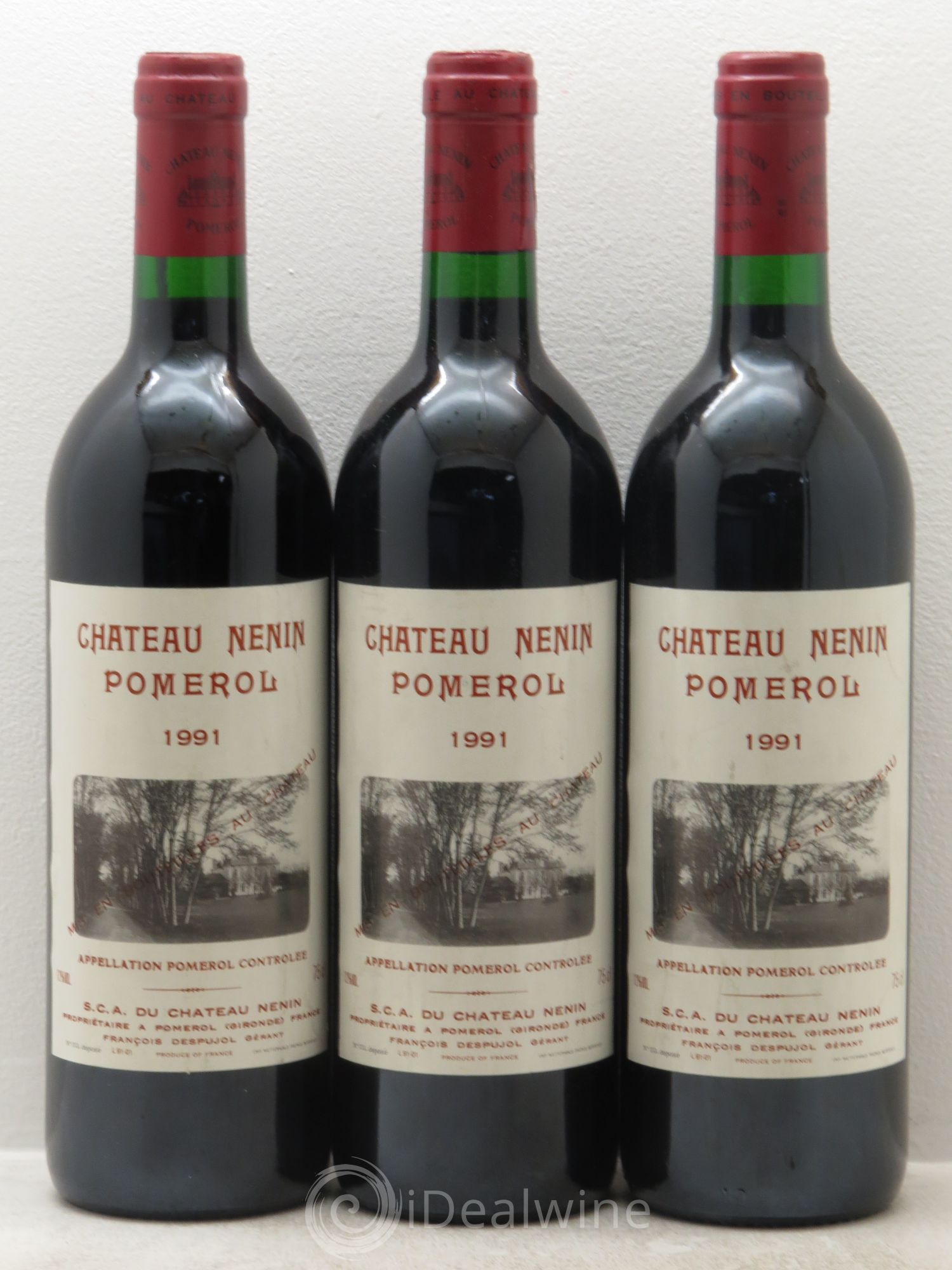 Château Nenin 1991 - Lot de 3 bouteilles - 0