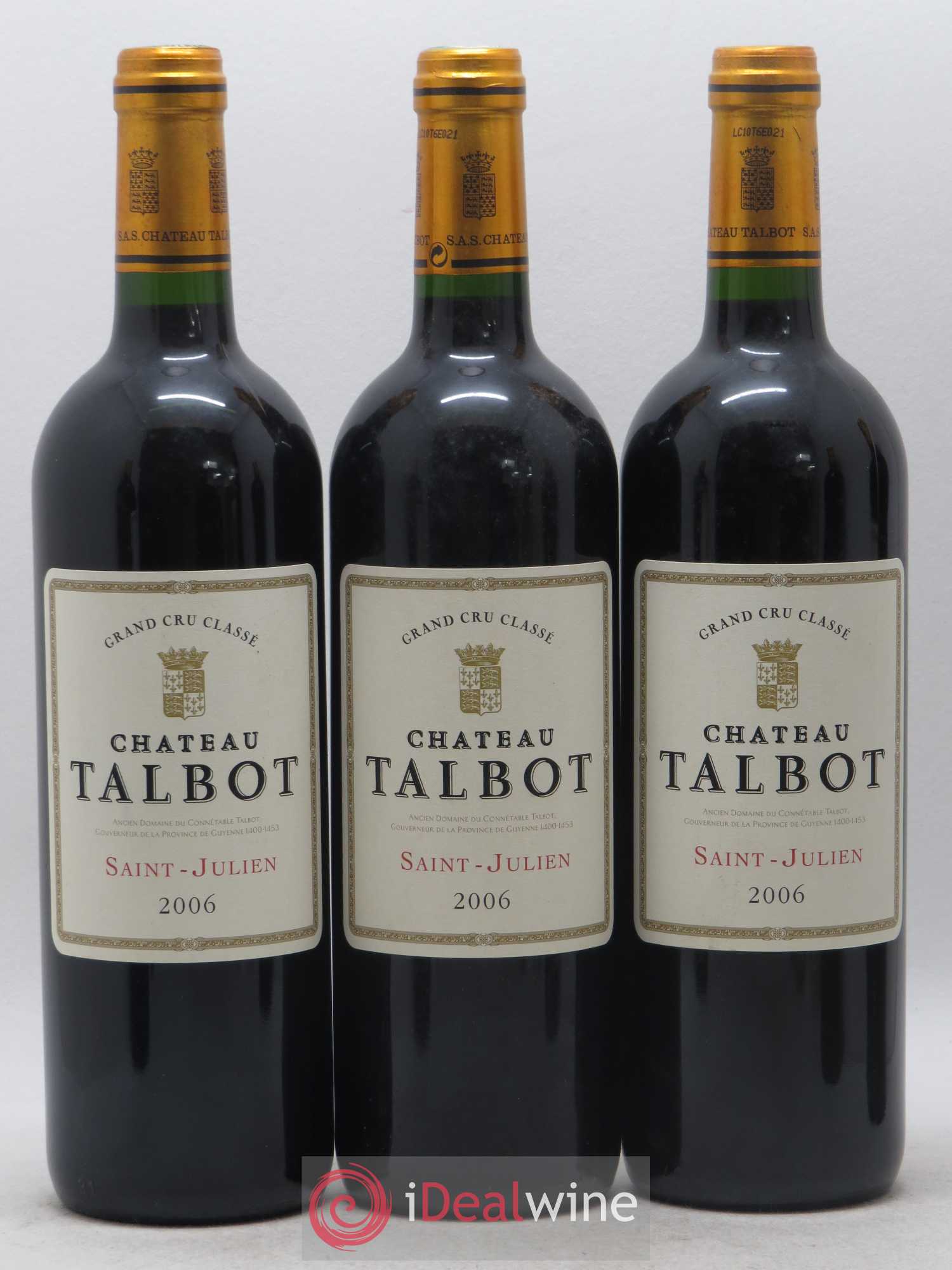 Château Talbot 4ème Grand Cru Classé 2006 - Lot de 6 bouteilles - 1