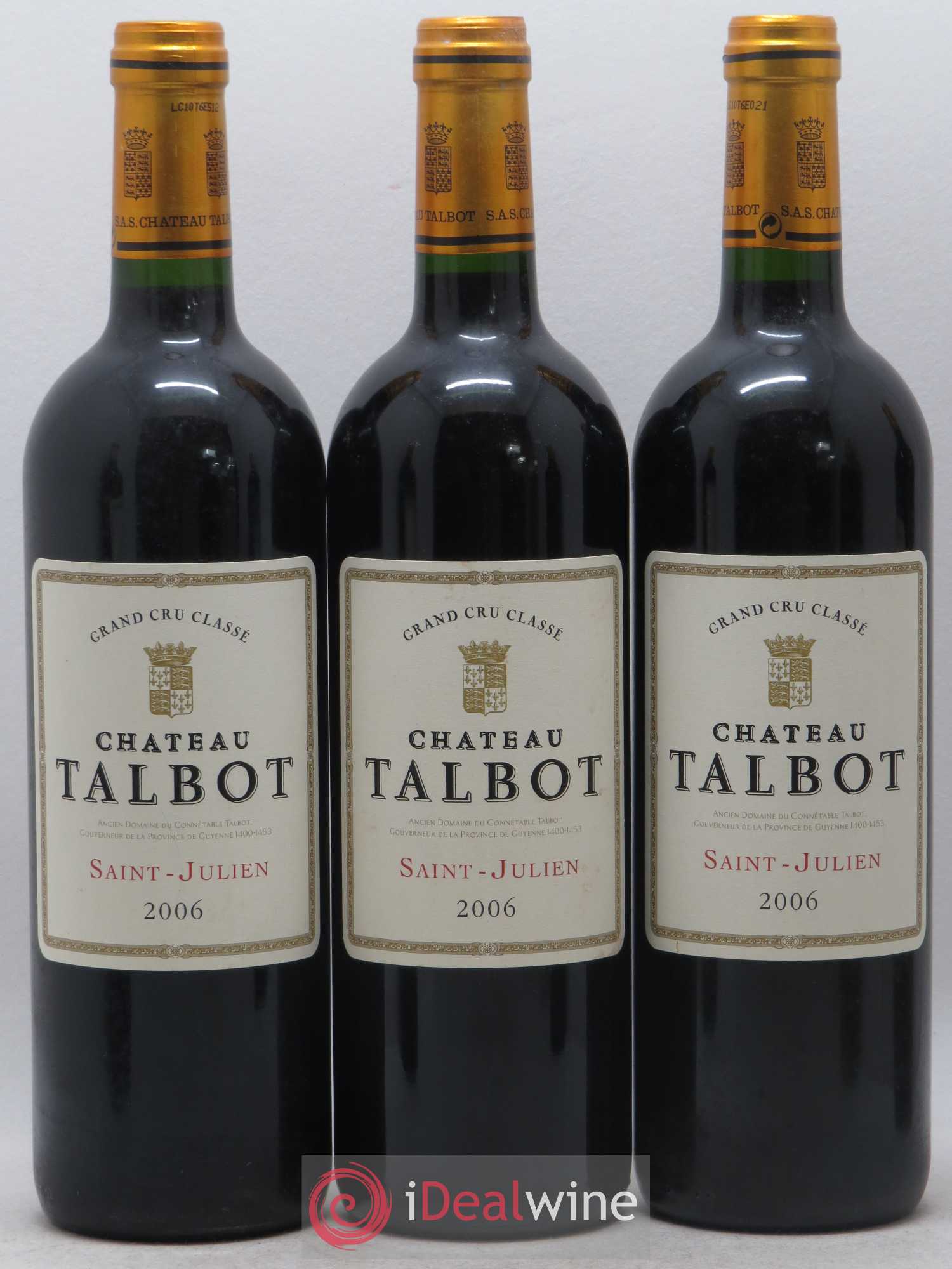 Château Talbot 4ème Grand Cru Classé 2006 - Lot de 6 bouteilles - 1