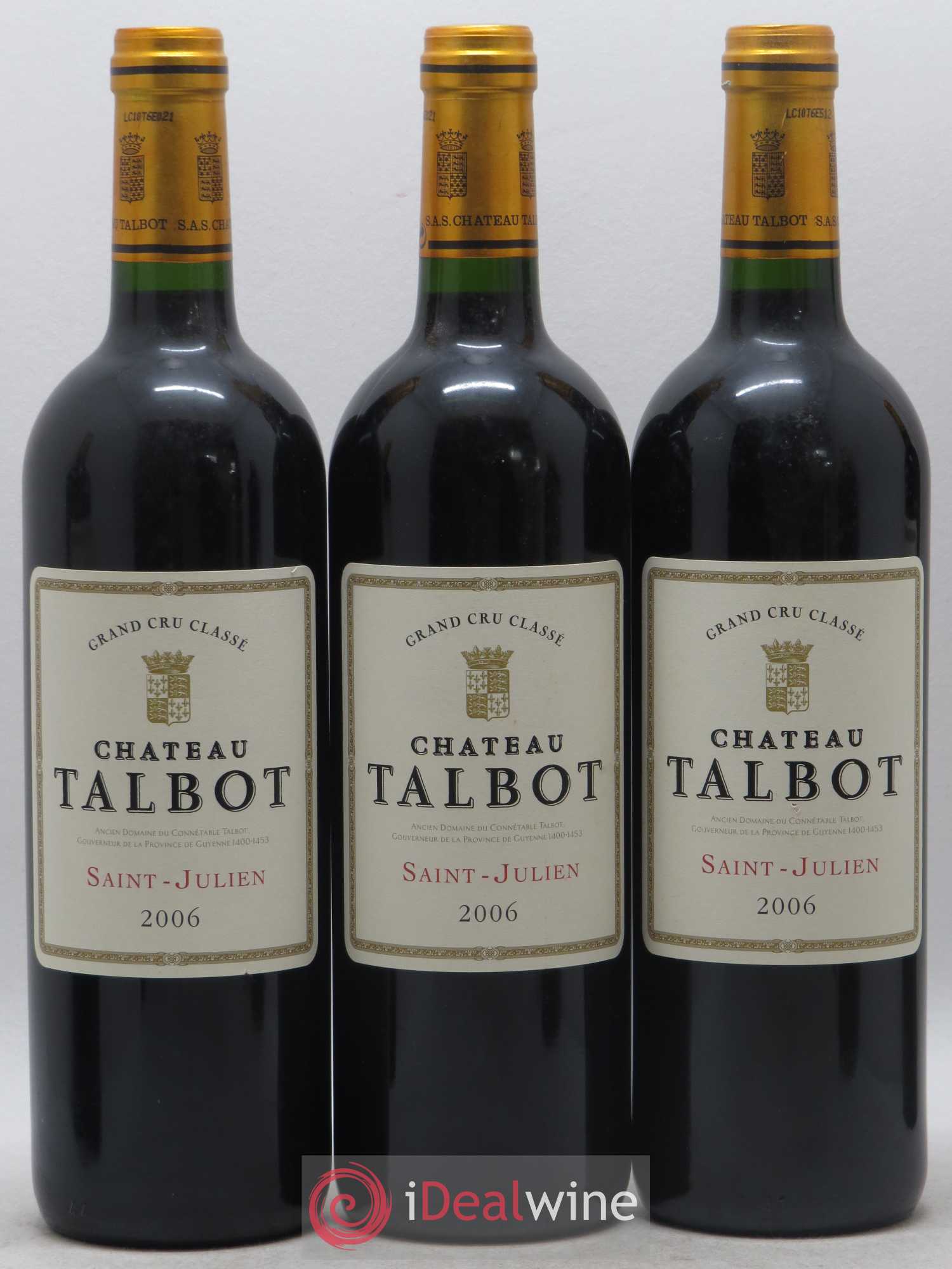 Château Talbot 4ème Grand Cru Classé 2006 - Lot de 6 bouteilles - 1