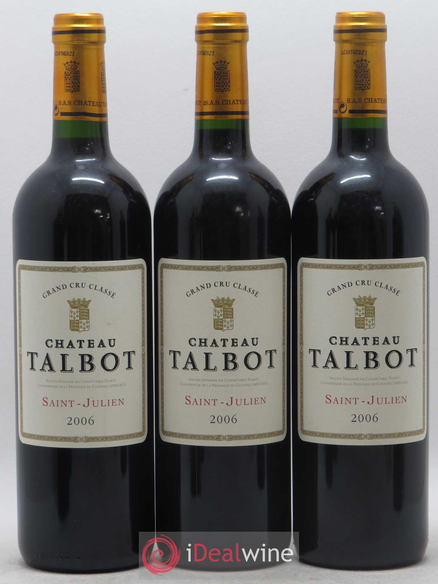 Château Talbot 4ème Grand Cru Classé 2006 - Lot de 6 bouteilles - 2