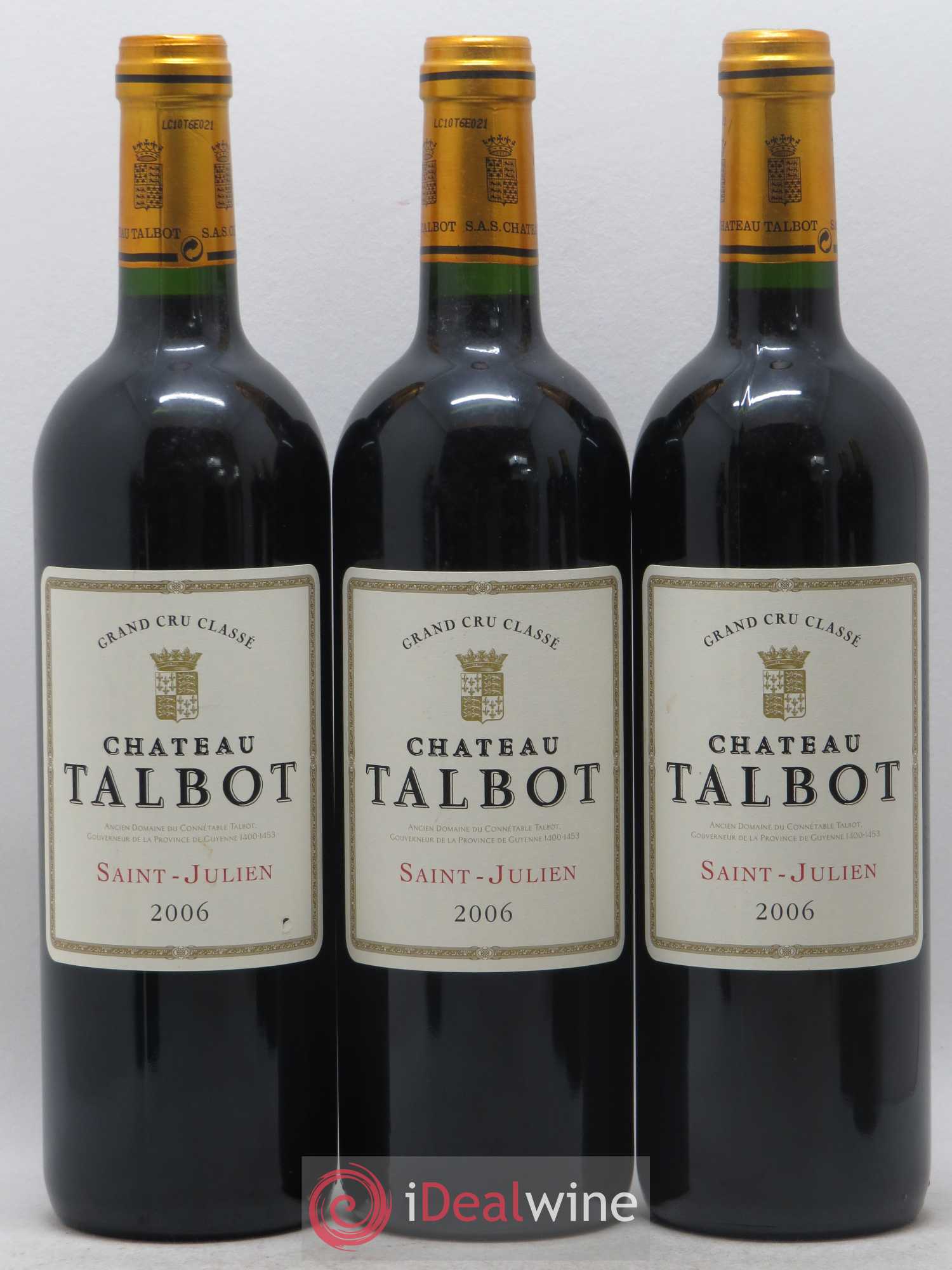 Château Talbot 4ème Grand Cru Classé 2006 - Lot de 6 bouteilles - 1