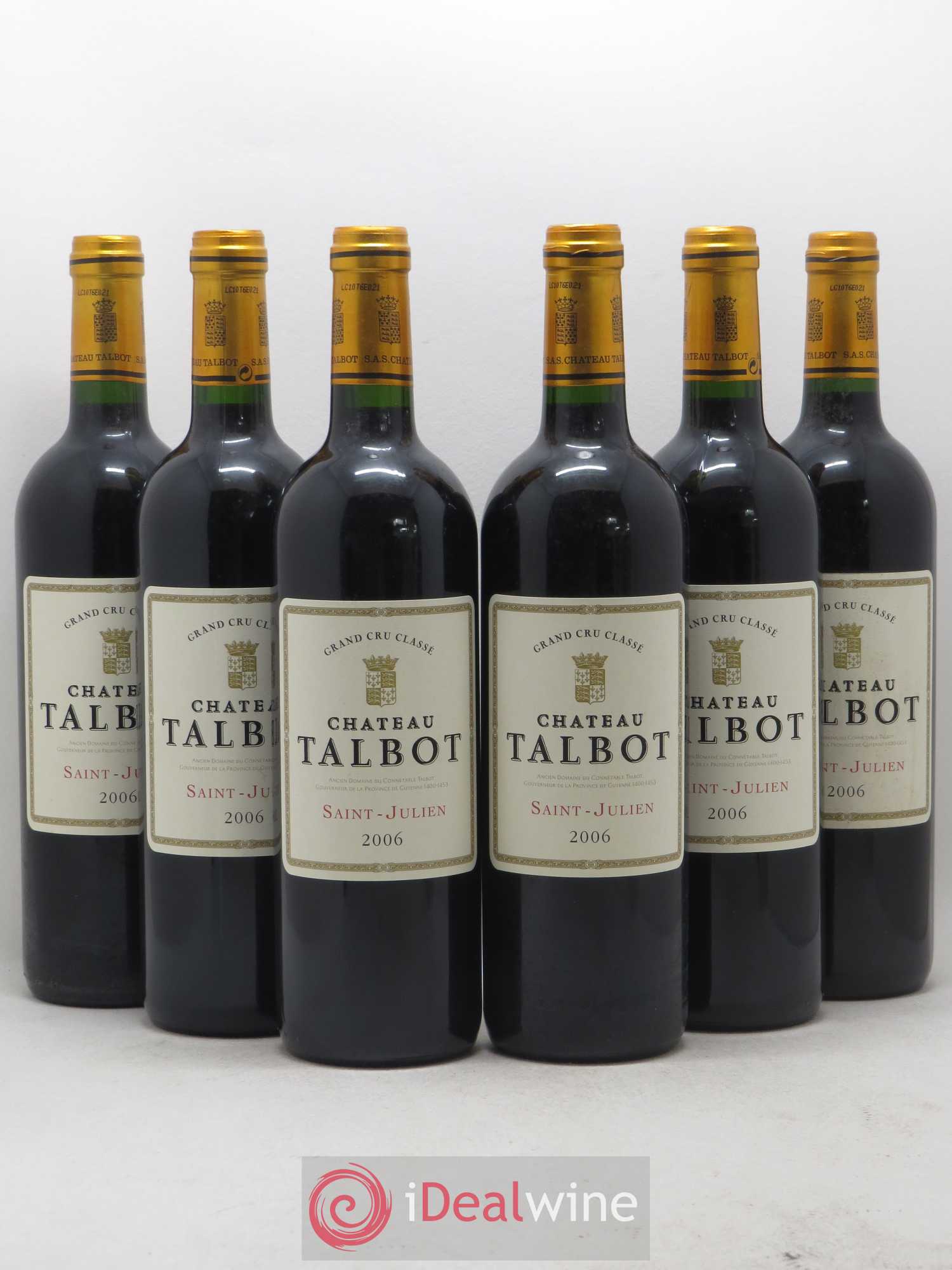 Château Talbot 4ème Grand Cru Classé 2006 - Lot de 6 bouteilles - 0