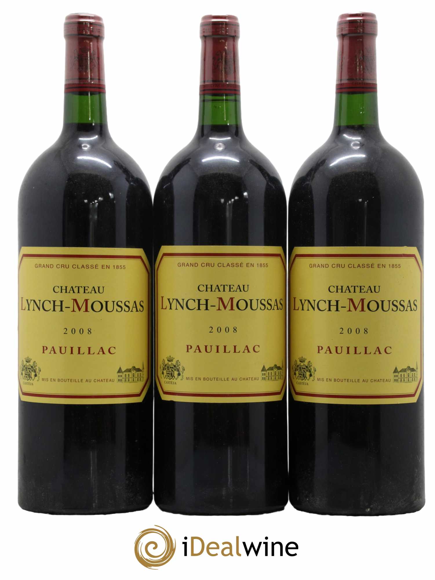 Château Lynch Moussas 5ème Grand Cru Classé 2008 - Posten von 3 Magnum - 0