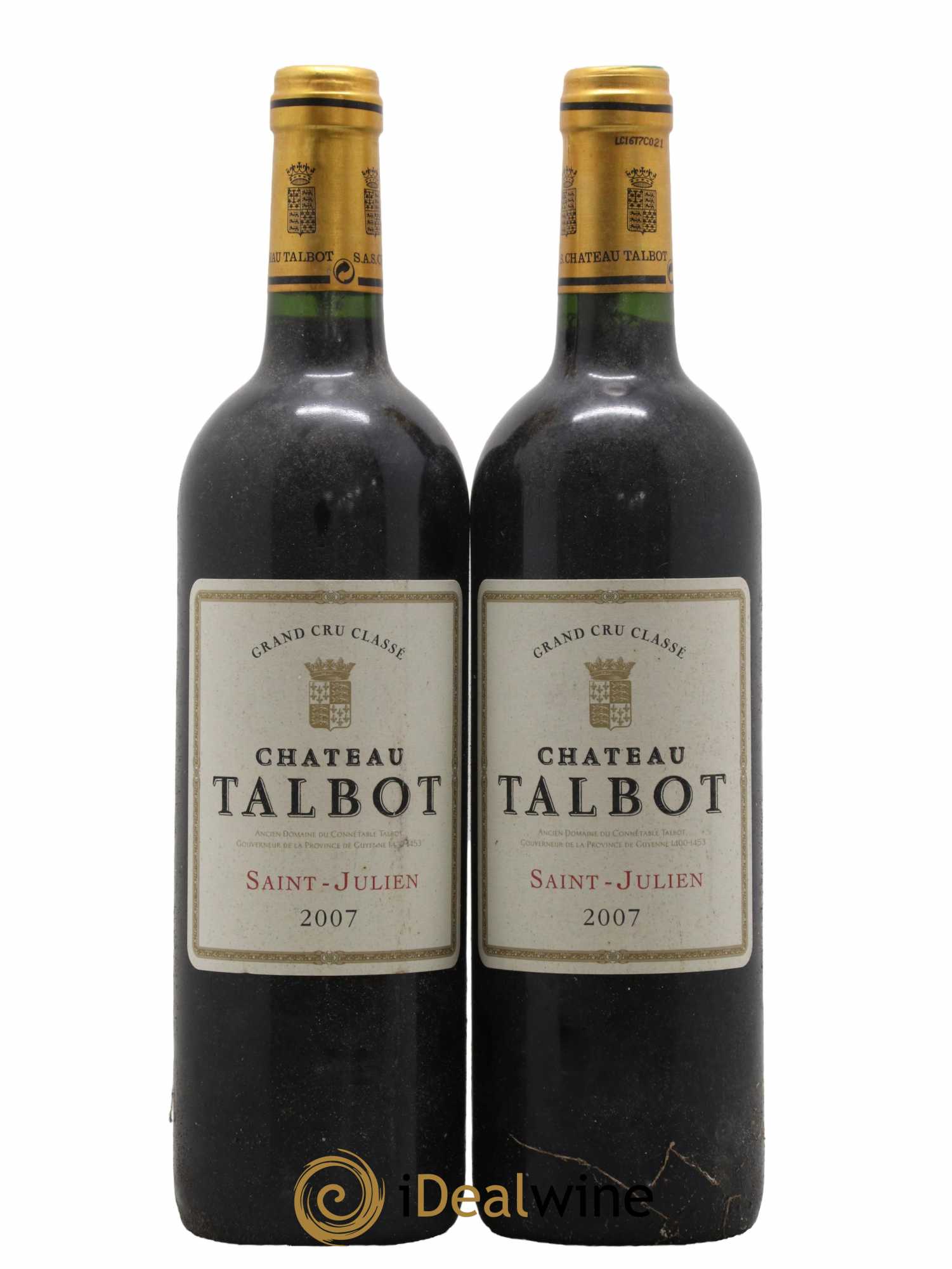 Château Talbot 4ème Grand Cru Classé 2007 - Lot de 2 bouteilles - 0