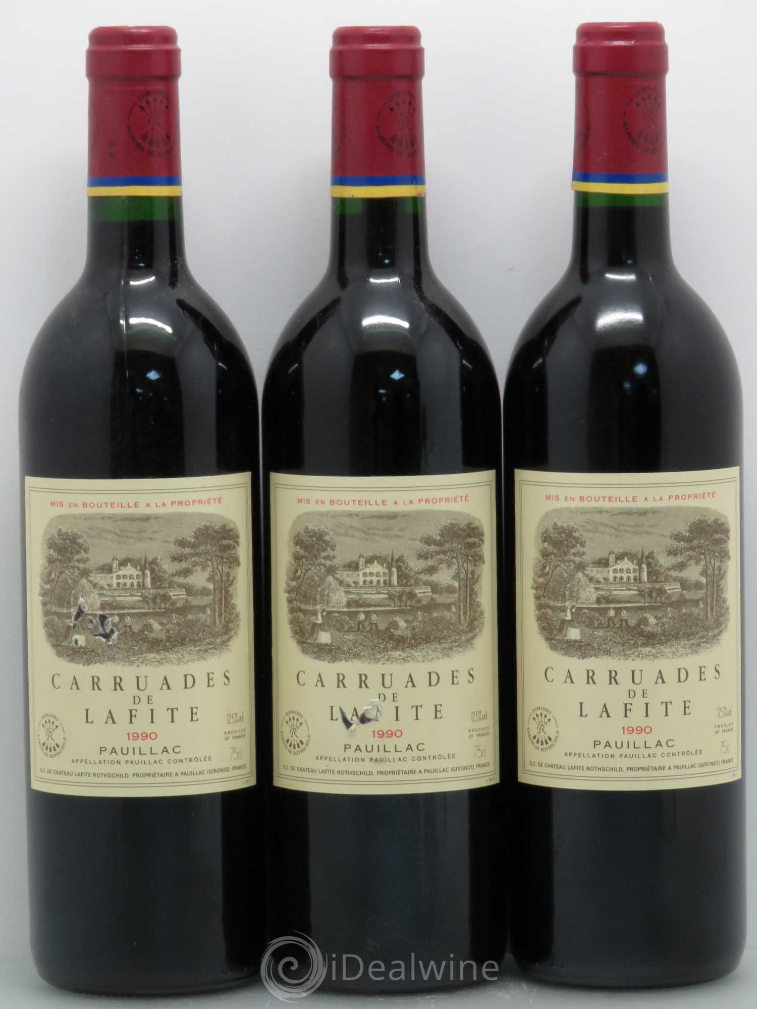 Carruades de Lafite Rothschild Second Vin 1990 - Lot de 6 bouteilles - 1