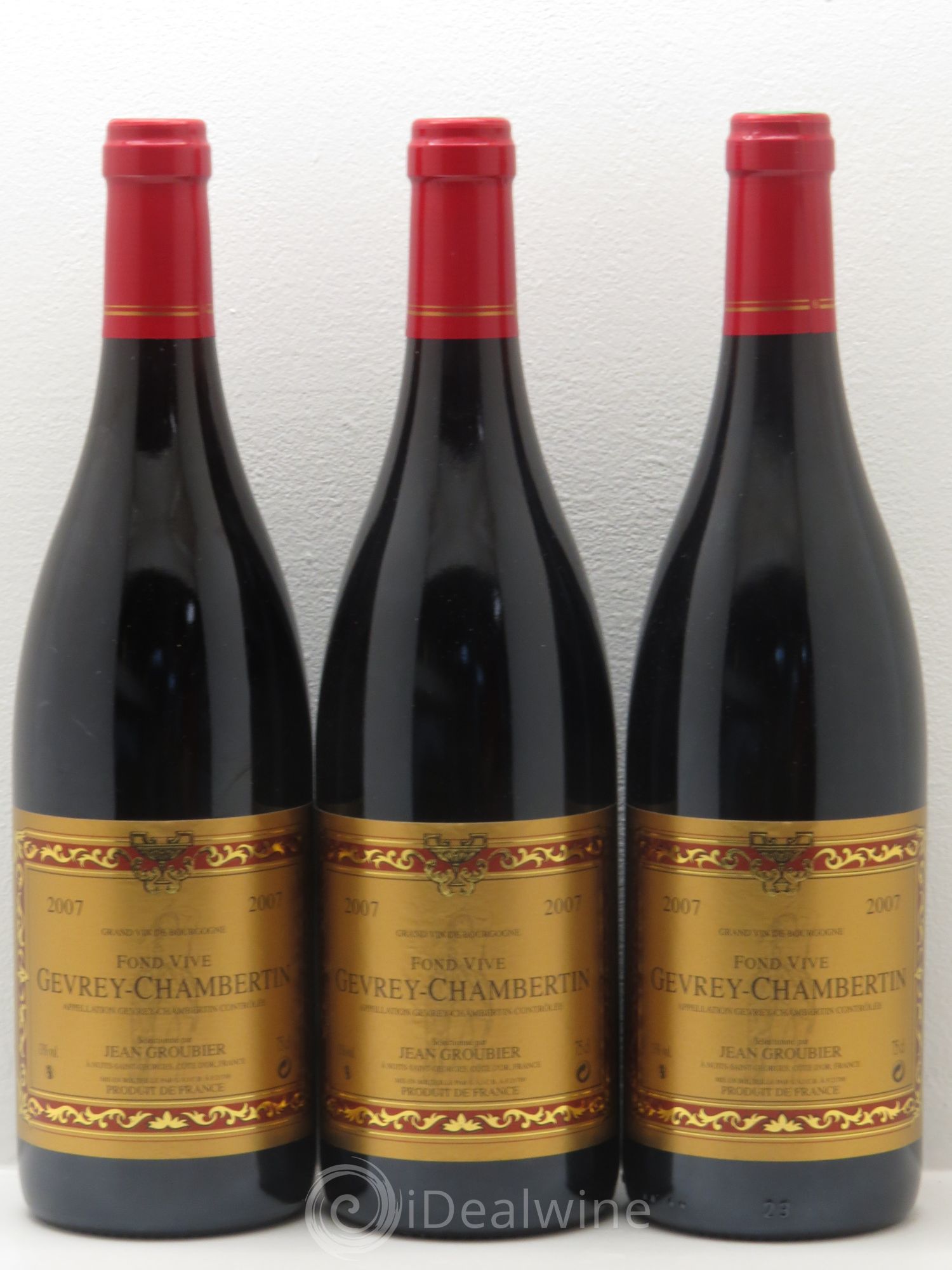 Gevrey-Chambertin Fond vive Groubier 2007 - Posten von 3 Flaschen - 0