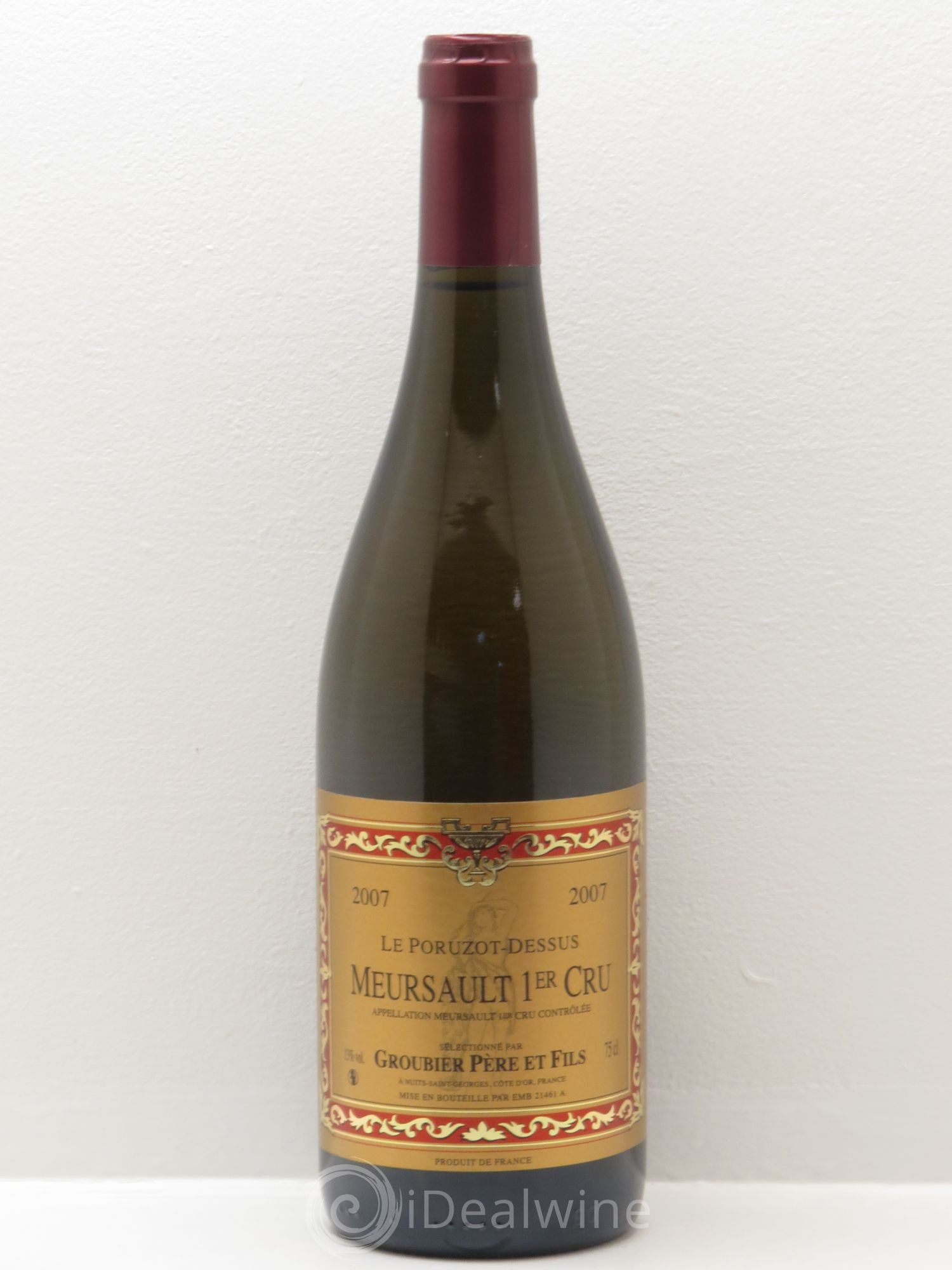 Meursault les poruzots dessus Groubier 2007 - Posten von 6 Flaschen - 0