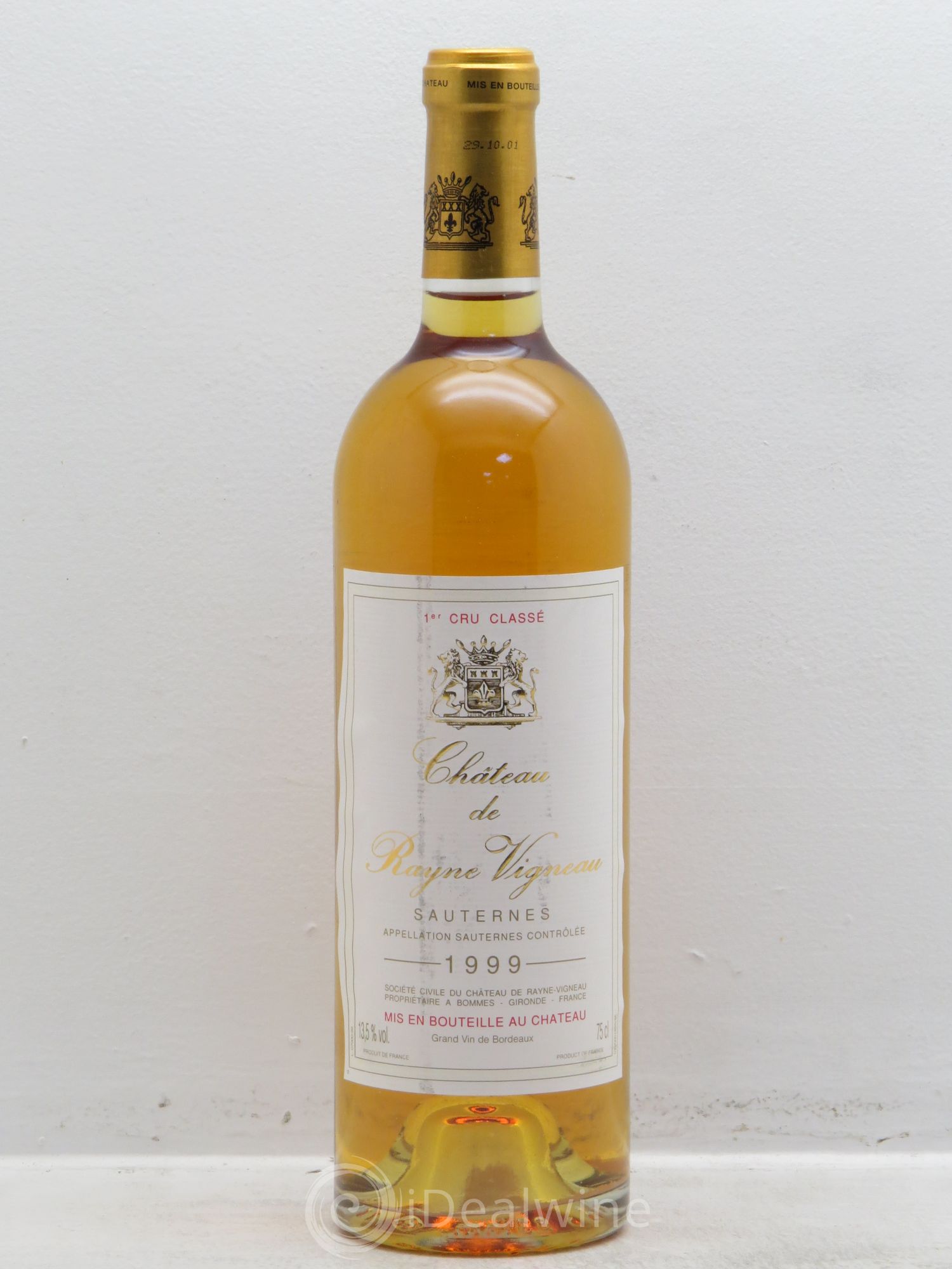 Château de Rayne Vigneau 1er Grand Cru Classé 1999 - Lotto di 6 bottiglie - 0