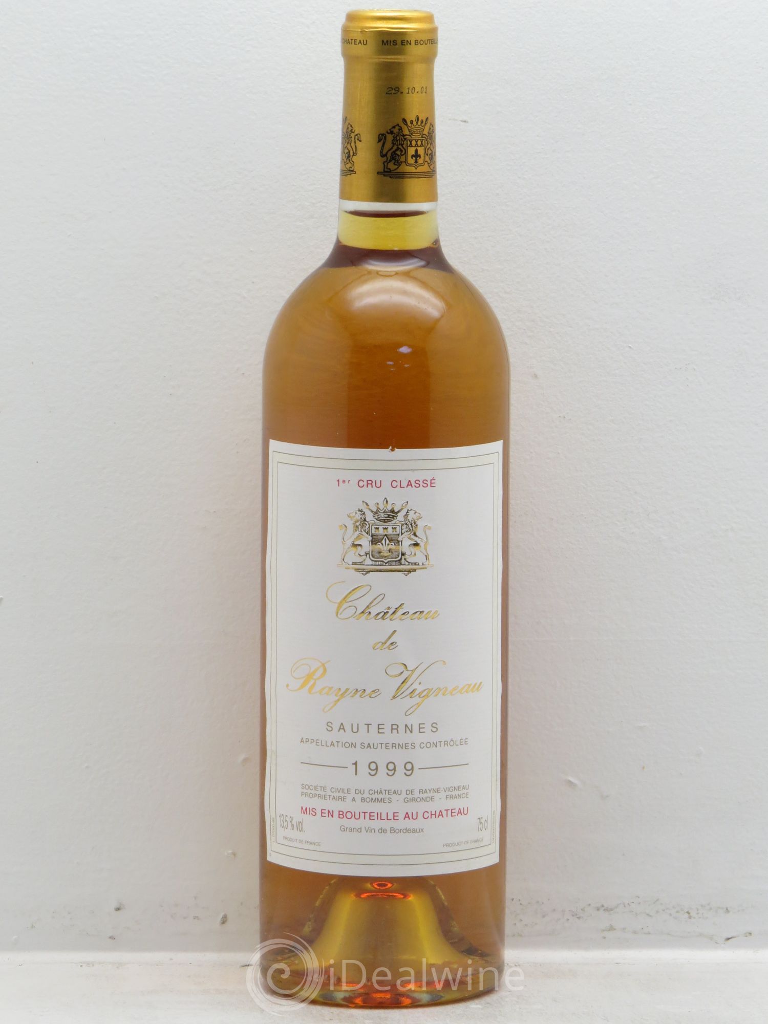 Château de Rayne Vigneau 1er Grand Cru Classé 1999 - Lotto di 6 bottiglie - 0