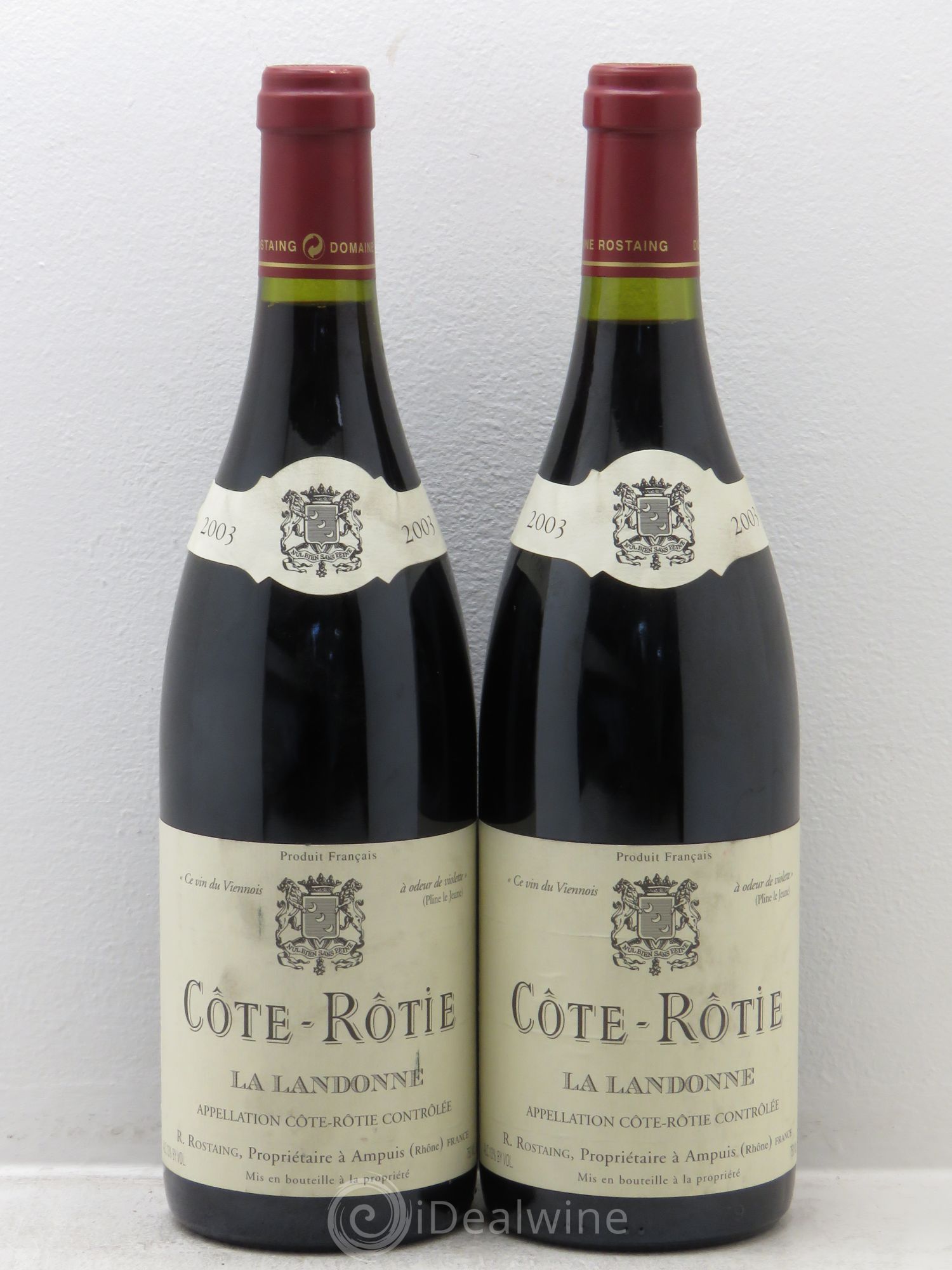 Côte-Rôtie La Landonne René Rostaing 2003 - Lot of 2 bottles - 0