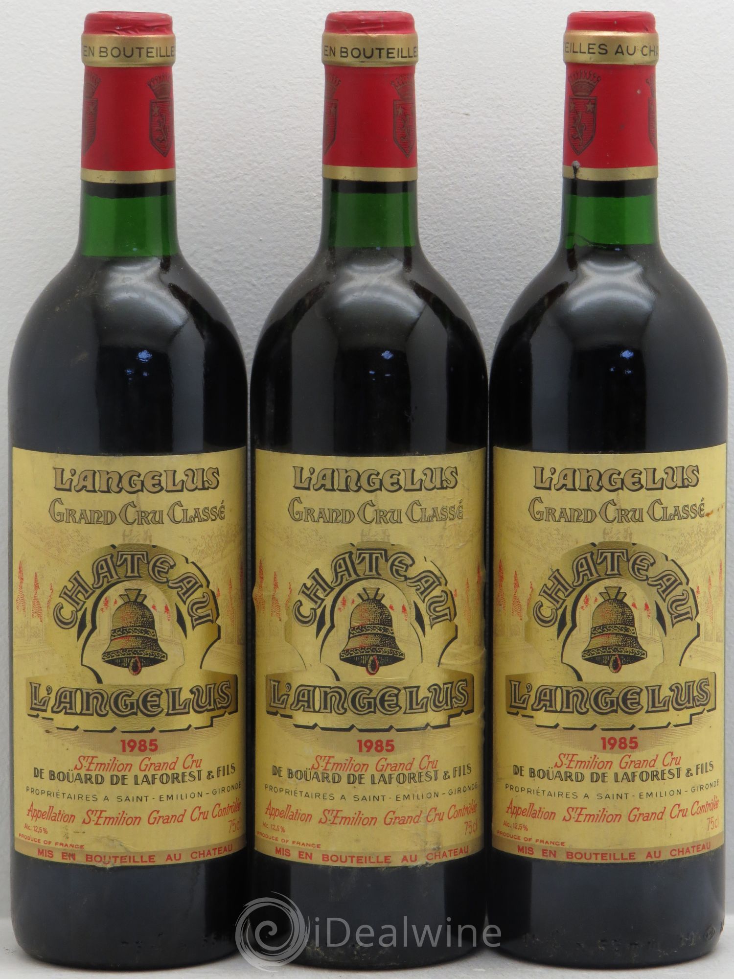 Château Angélus 1er Grand Cru Classé A 1985 - Lot de 3 bouteilles - 0