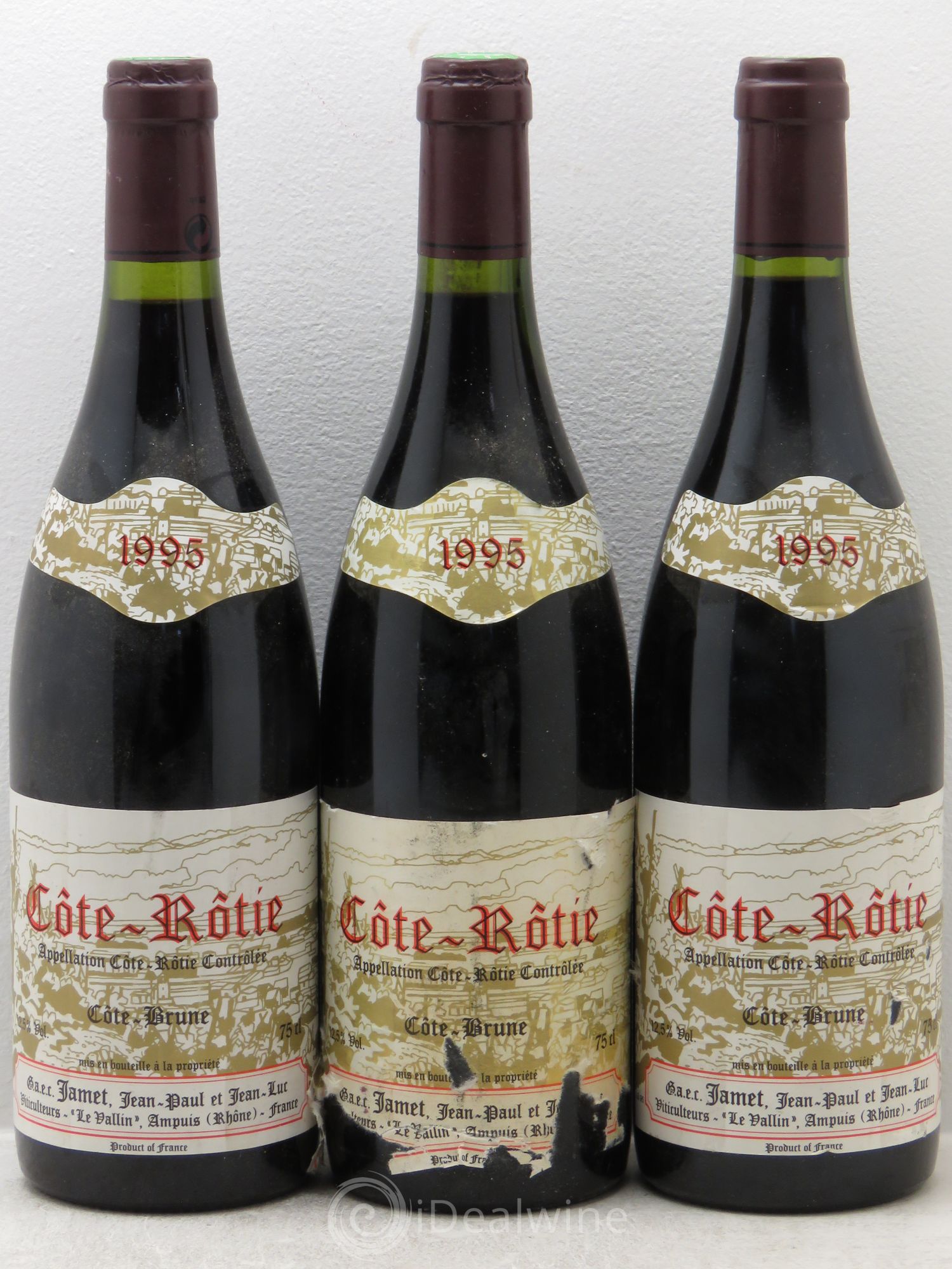 Côte-Rôtie Côte Brune Jamet (Domaine) 1995 - Lot de 3 bouteilles - 0