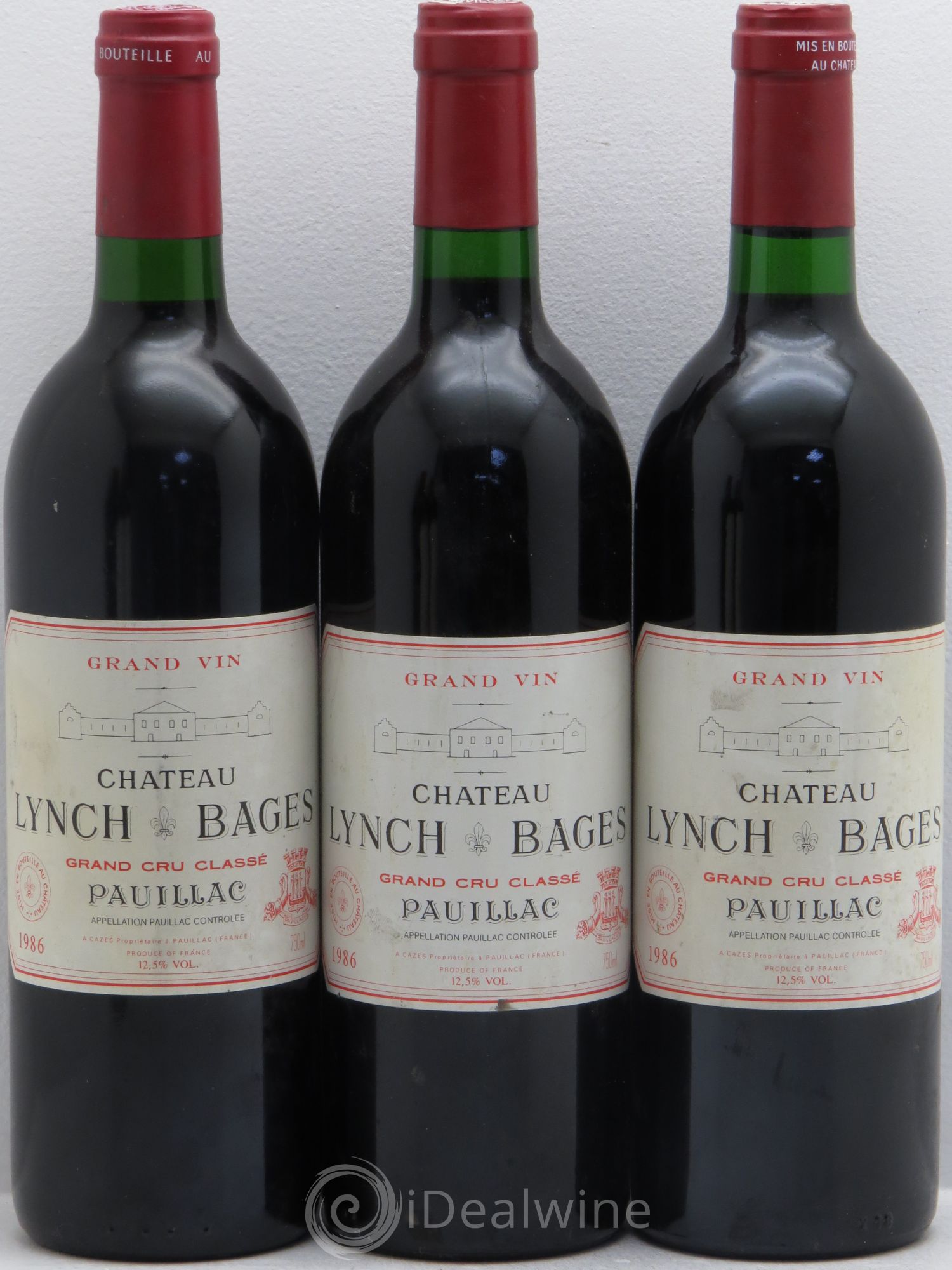 Château Lynch Bages 5ème Grand Cru Classé 1986 - Lot de 12 bouteilles - 1