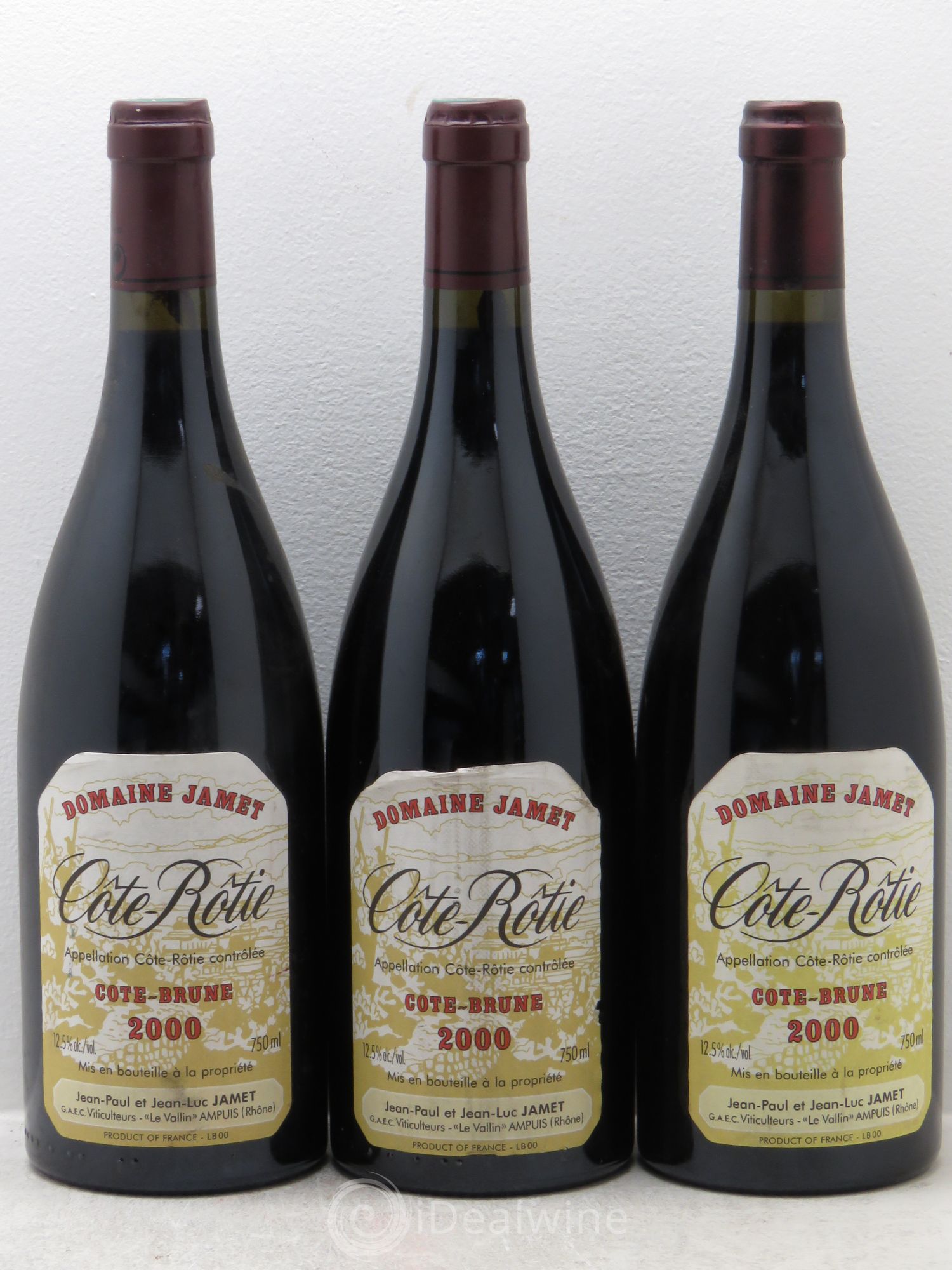 Côte-Rôtie Côte Brune Jamet (Domaine) 2000 - Lot de 3 bouteilles - 0