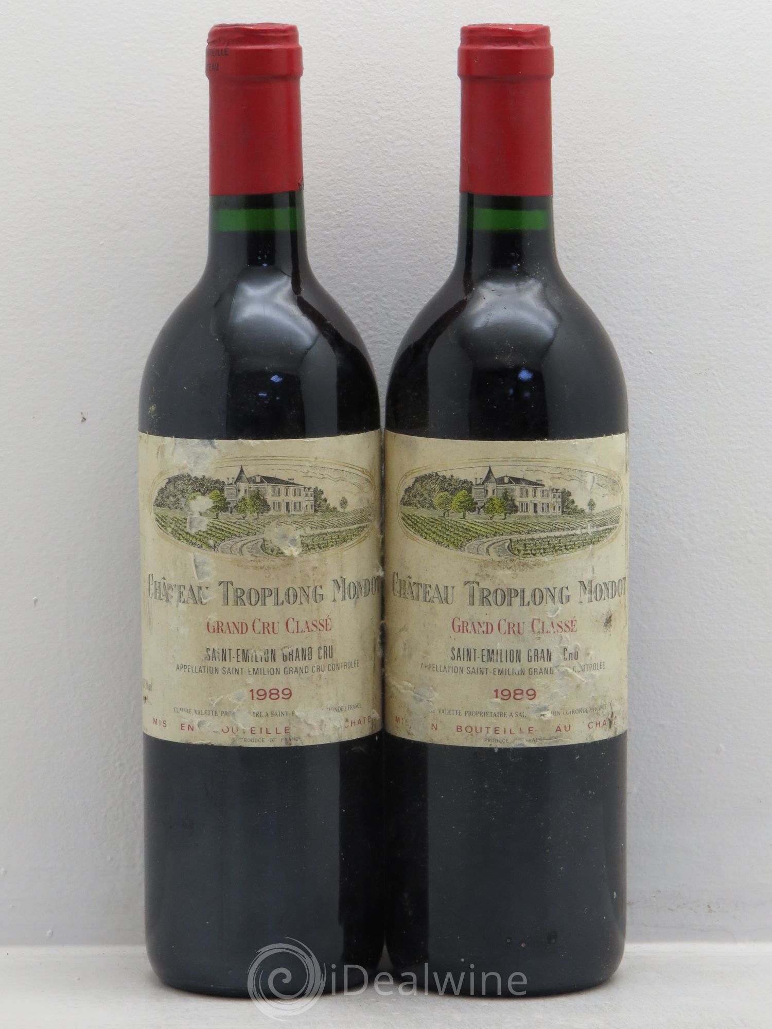 Château Troplong Mondot 1er Grand Cru Classé B 1989 - Lot de 2 bouteilles - 0