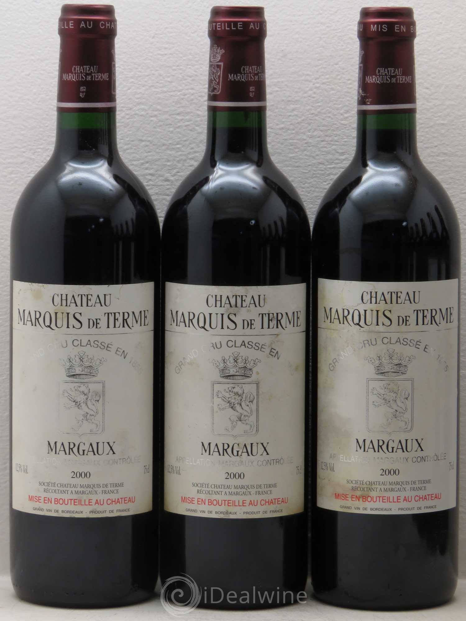 Château Marquis de Terme 4ème Grand Cru Classé 2000 - Lot de 12 bouteilles - 2