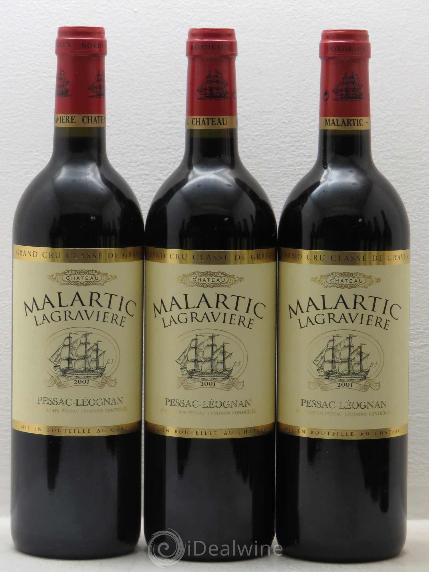 Château Malartic-Lagravière Cru Classé de Graves 2001 - Lot de 12 bouteilles - 1