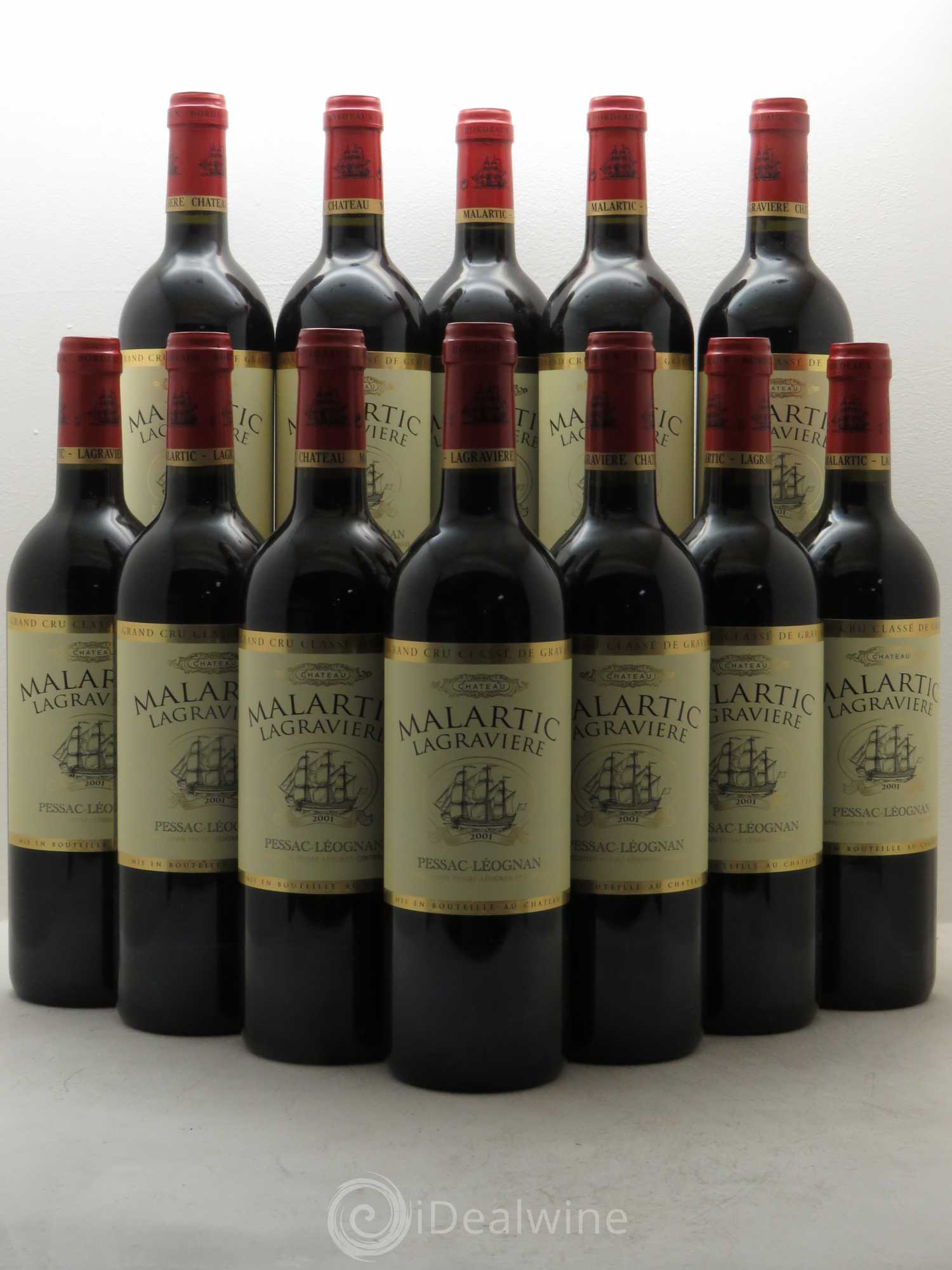 Château Malartic-Lagravière Cru Classé de Graves 2001 - Lot de 12 bouteilles - 0