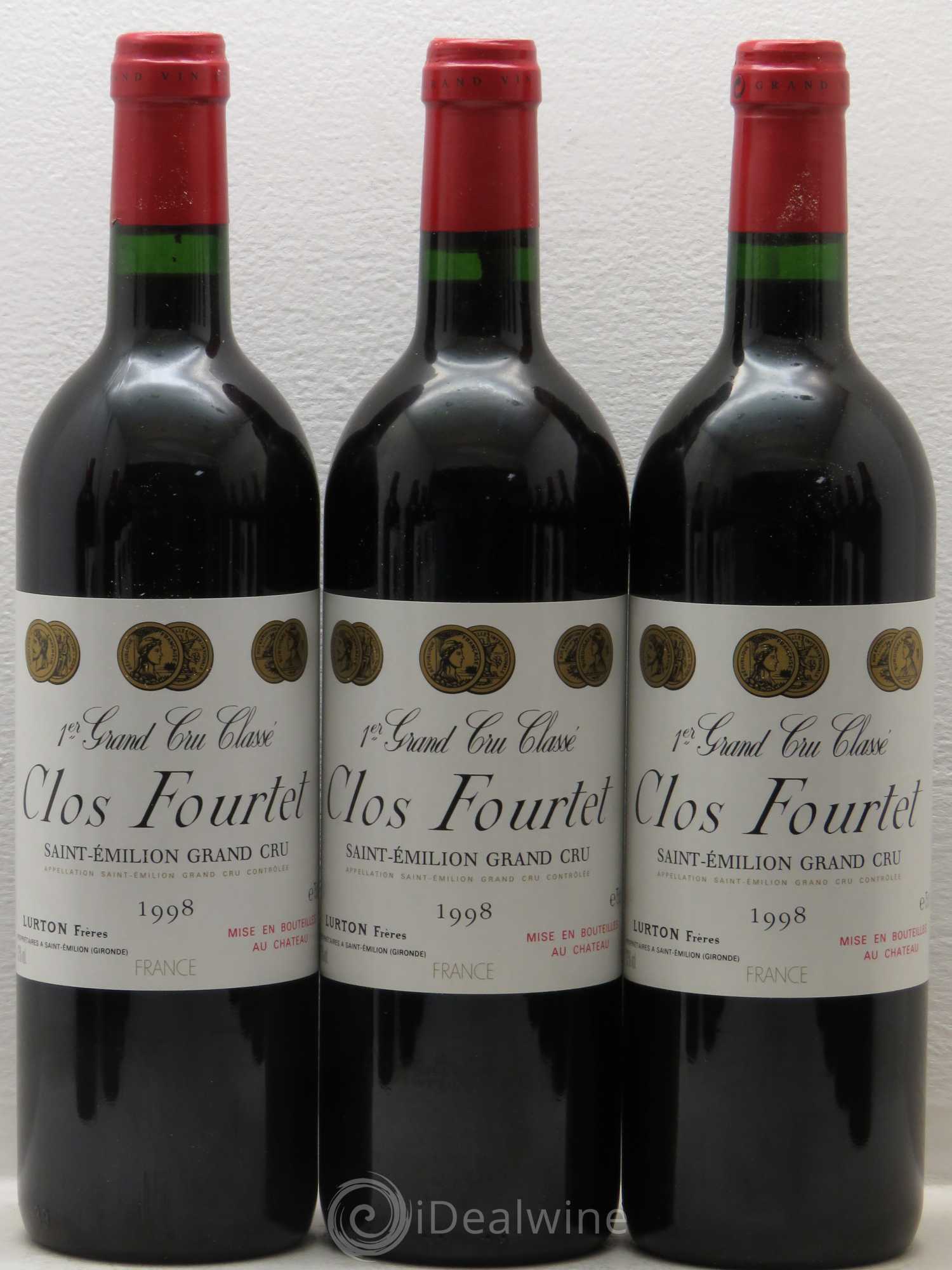 Clos Fourtet 1er Grand Cru Classé B 1998 - Lot de 12 bouteilles - 1