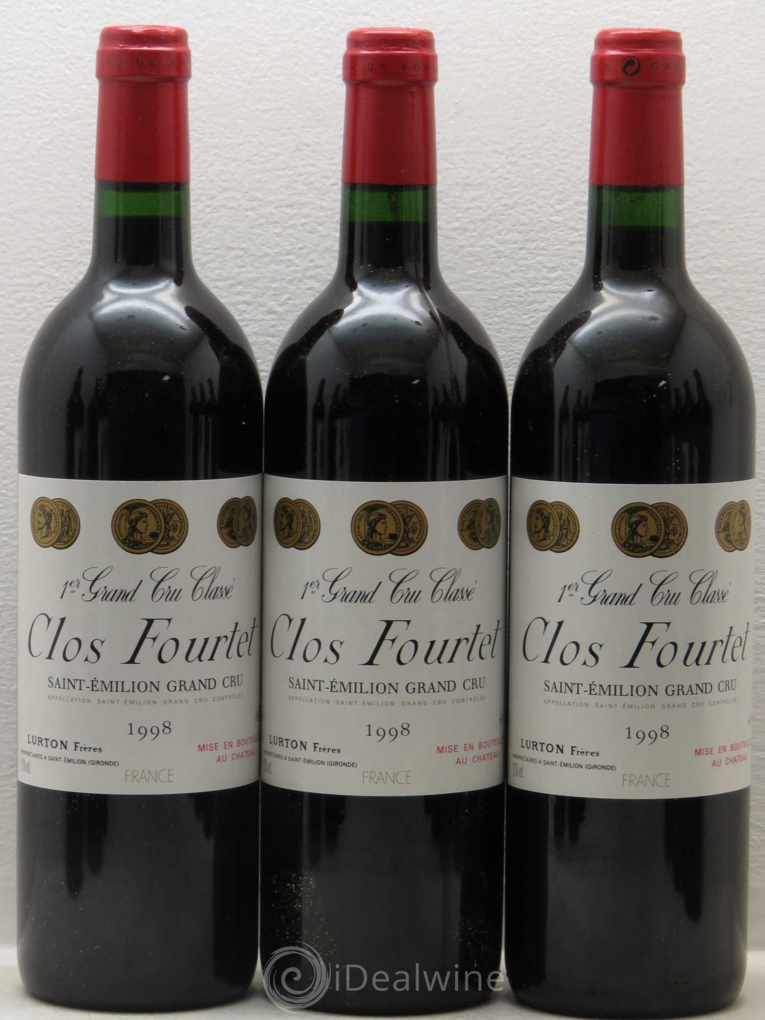 Clos Fourtet 1er Grand Cru Classé B 1998 - Lot de 12 bouteilles - 2