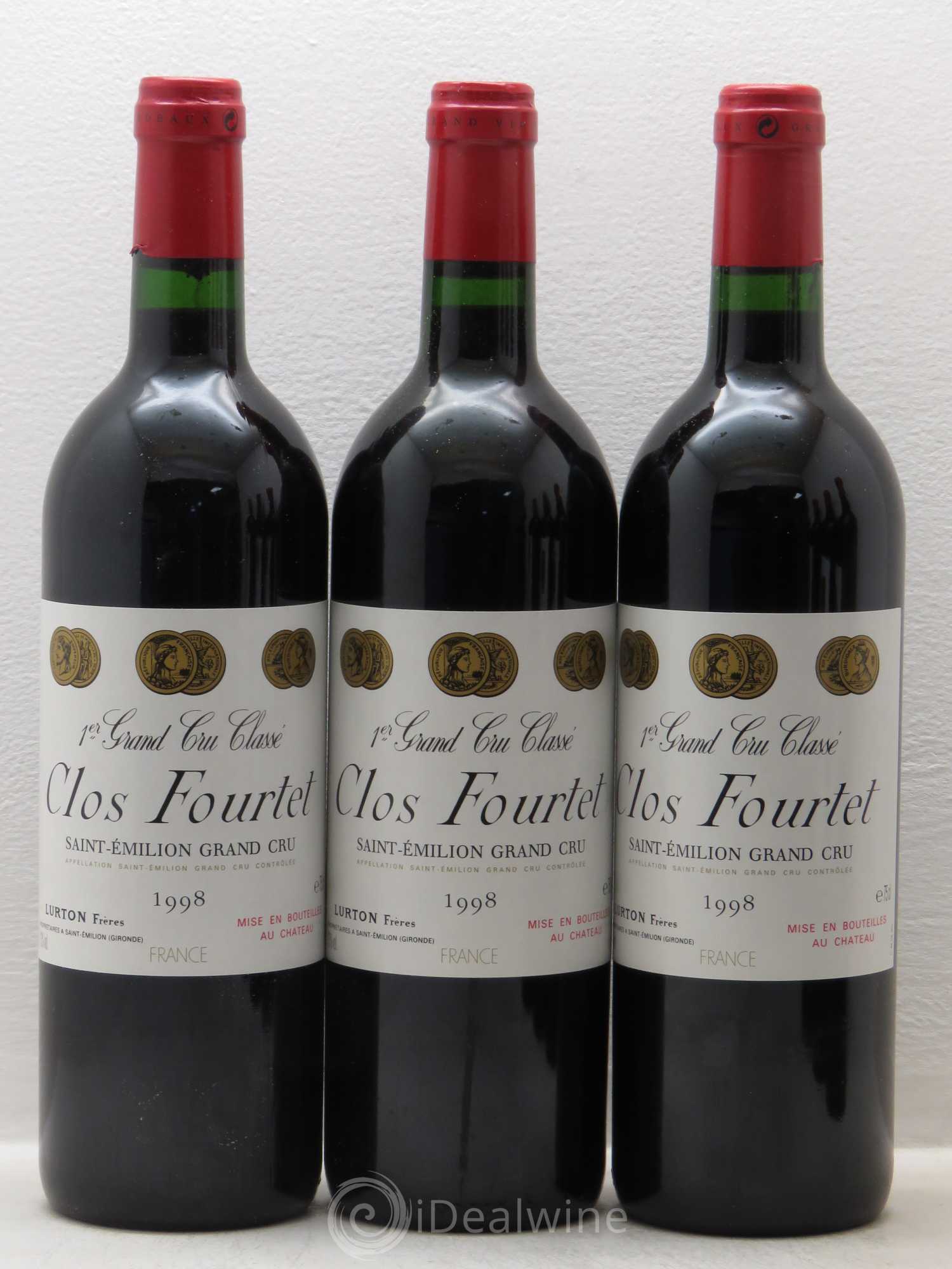 Clos Fourtet 1er Grand Cru Classé B 1998 - Lot de 12 bouteilles - 3