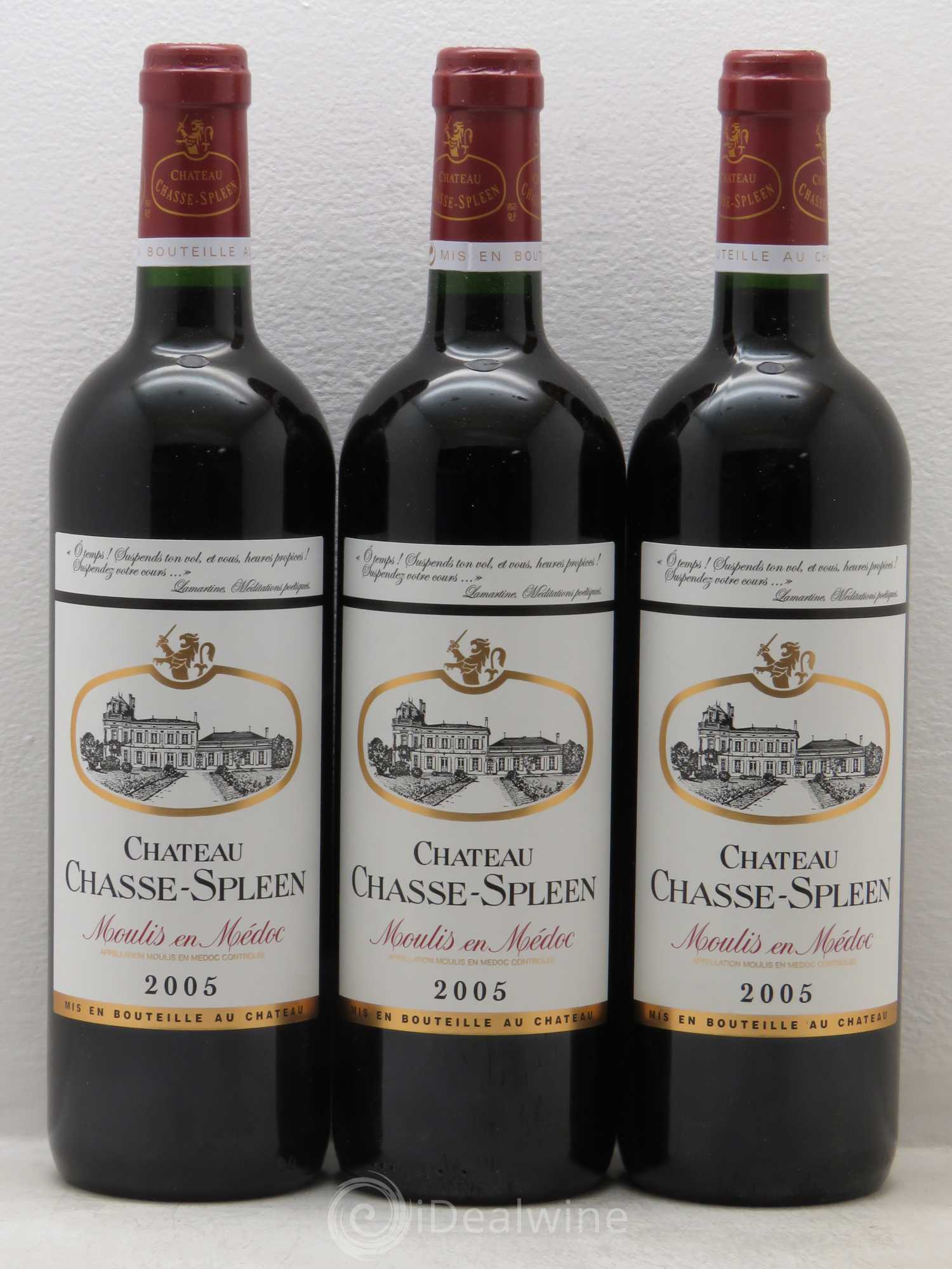 Château Chasse Spleen 2005 - Lot de 3 bouteilles - 0