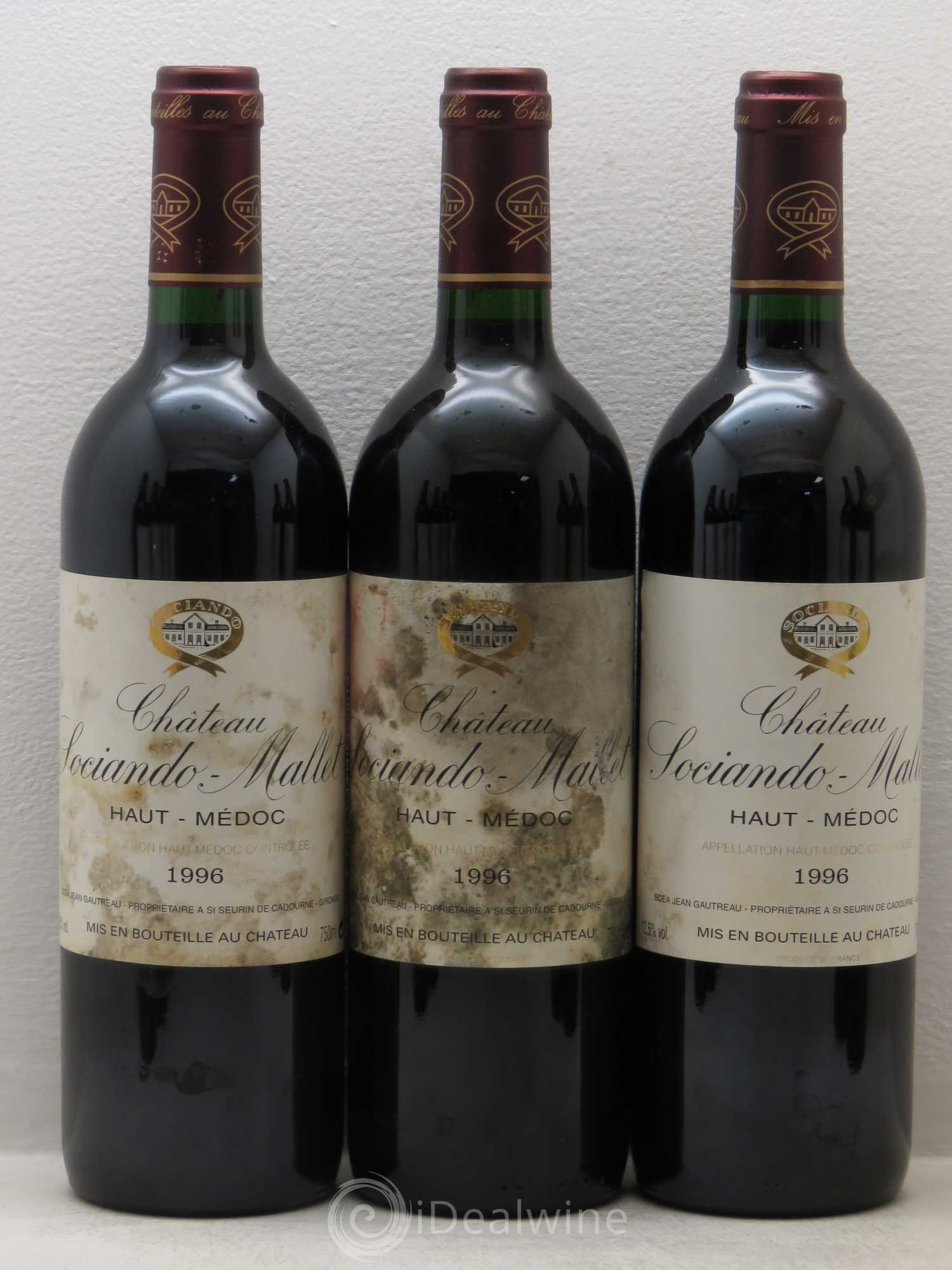 Château Sociando Mallet 1996 - Lot de 12 bouteilles - 2