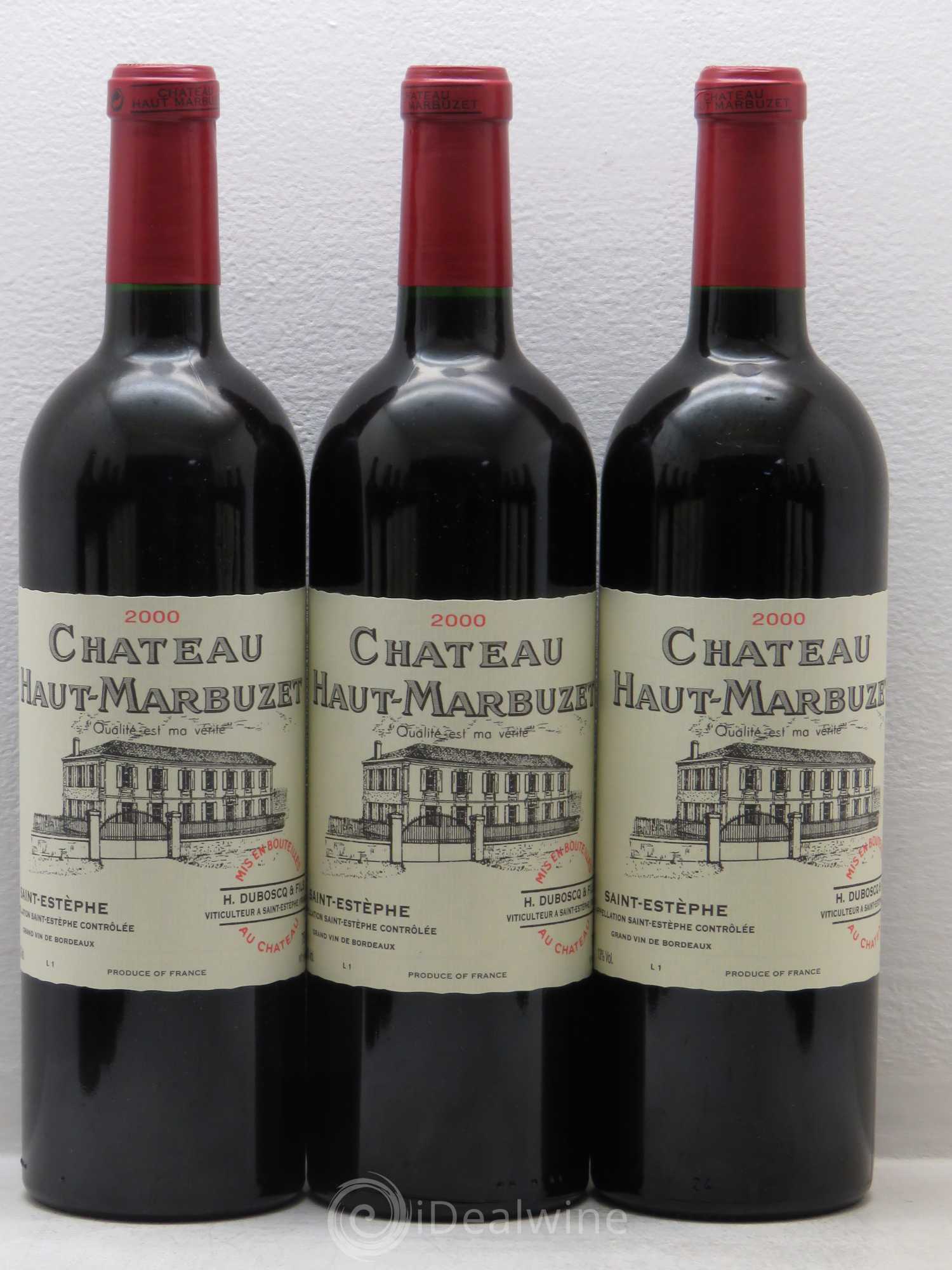 Château Haut Marbuzet 2000 - Lot de 12 bouteilles - 1