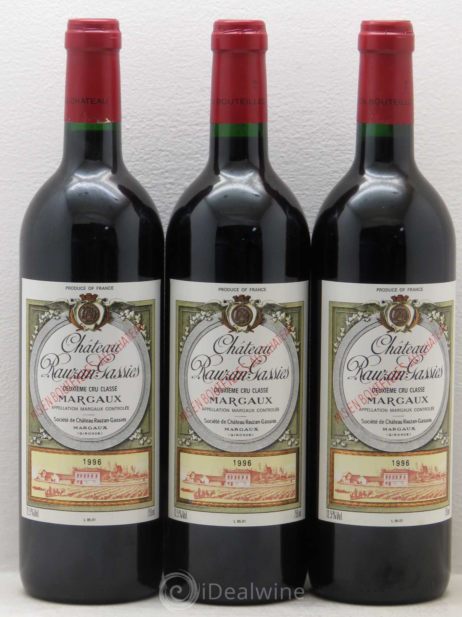 Château Rauzan-Gassies 2ème Grand Cru Classé 1996 - Lot de 12 bouteilles - 4