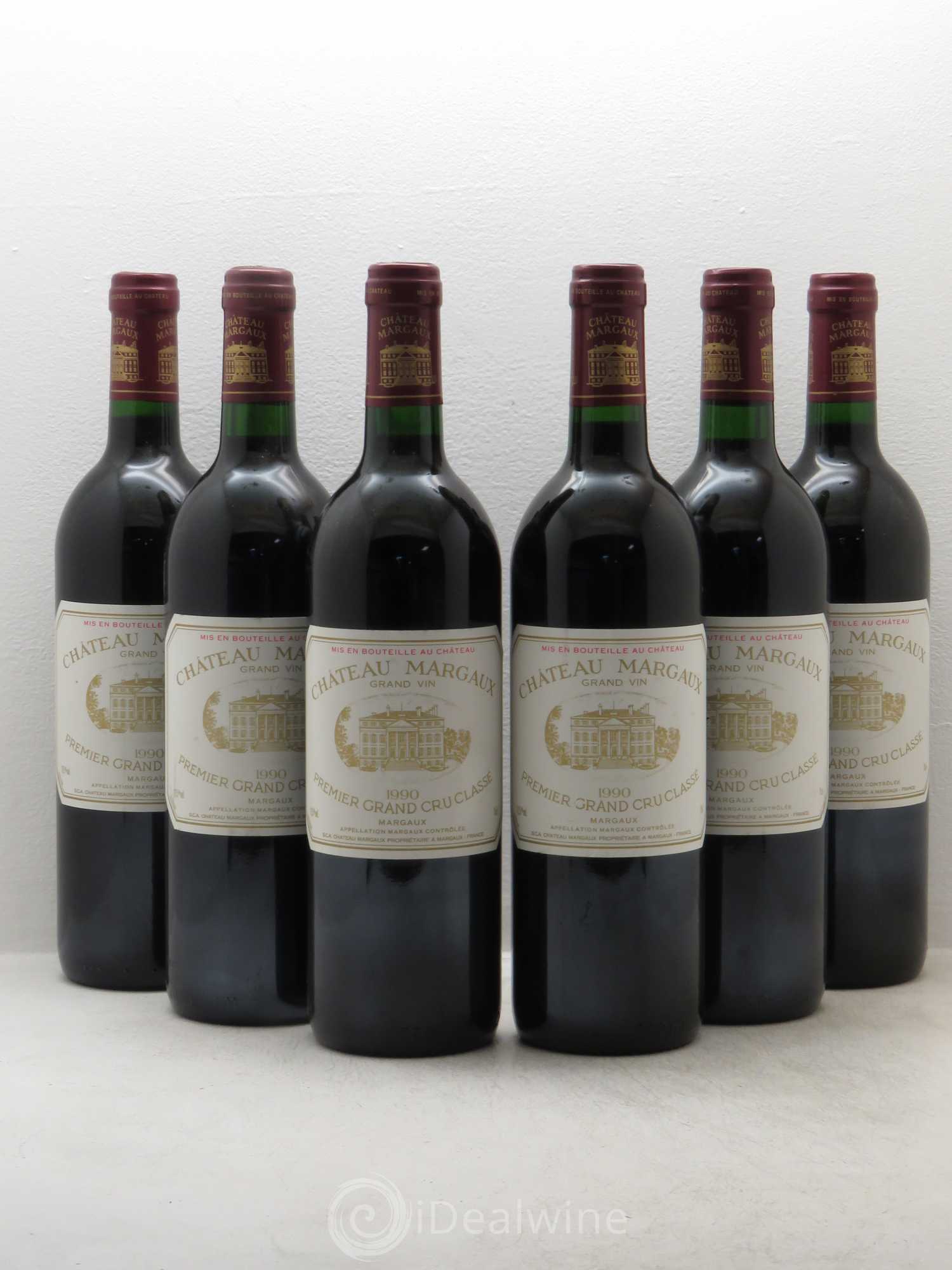 Château Margaux 1er Grand Cru Classé 1990 - Lot de 6 bouteilles - 0