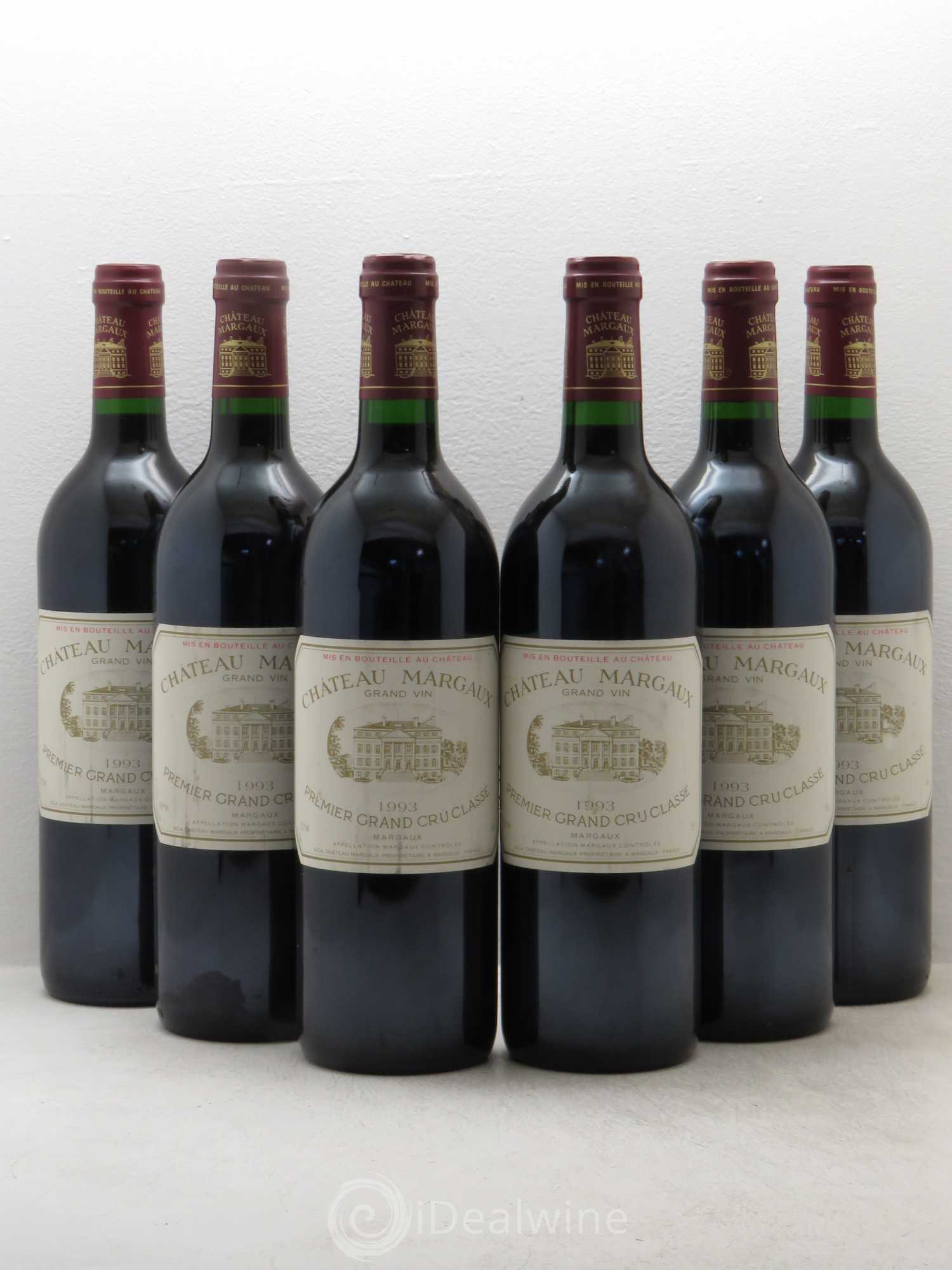 Château Margaux 1er Grand Cru Classé 1993 - Lot de 6 bouteilles - 0