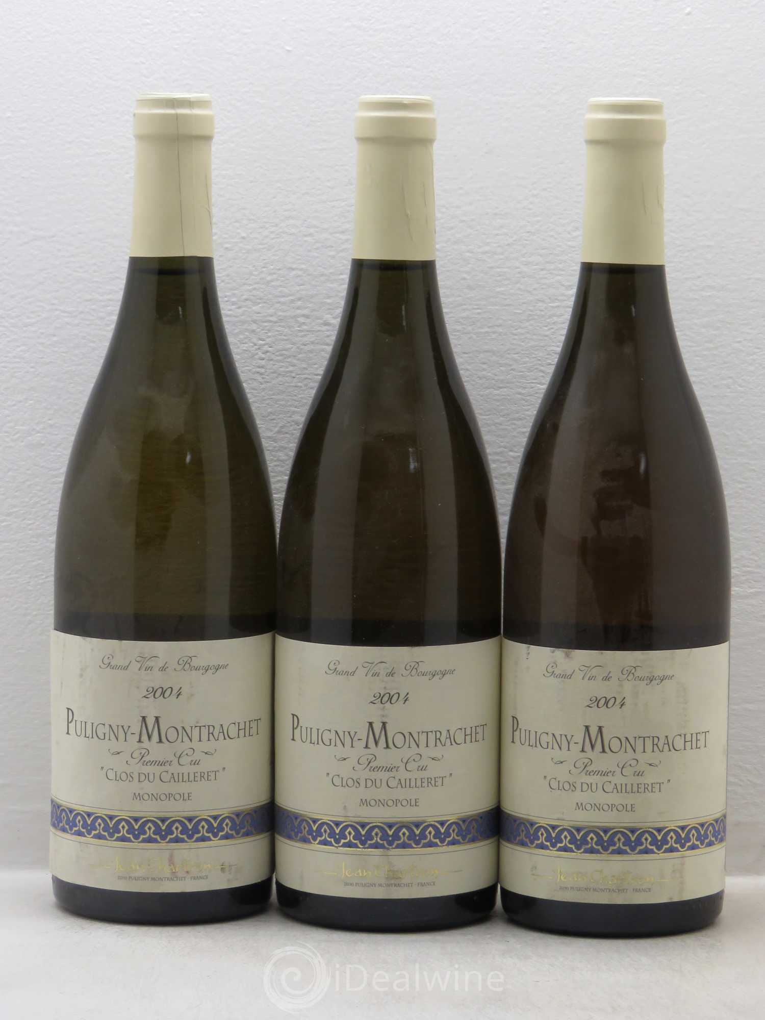 Puligny-Montrachet 1er Cru Clos du cailleret Jean Chartron (Domaine) 2004 - Lot de 3 bouteilles - 0