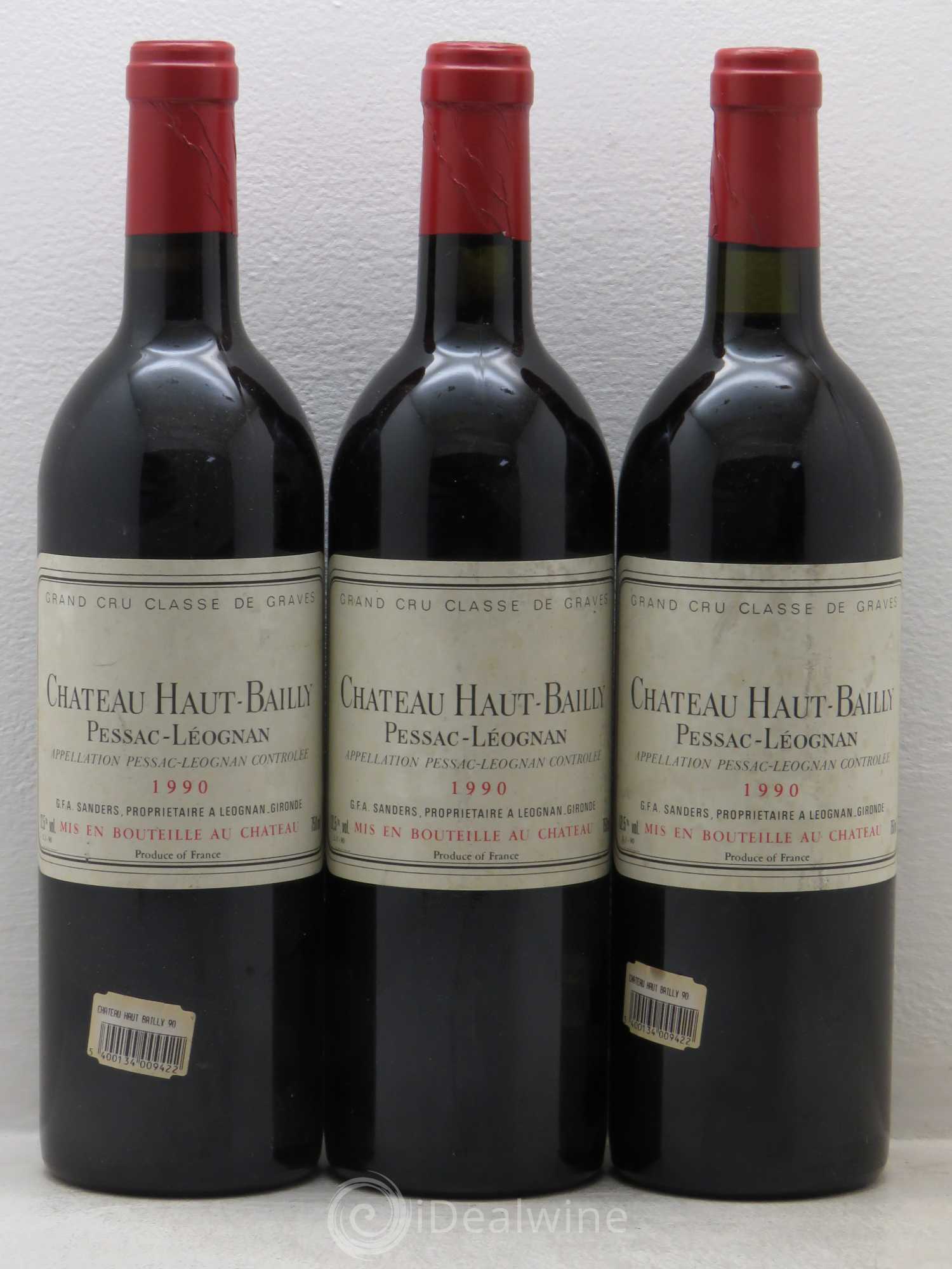 Château Haut-Bailly Cru Classé de Graves 1990 - Lot de 6 bouteilles - 1