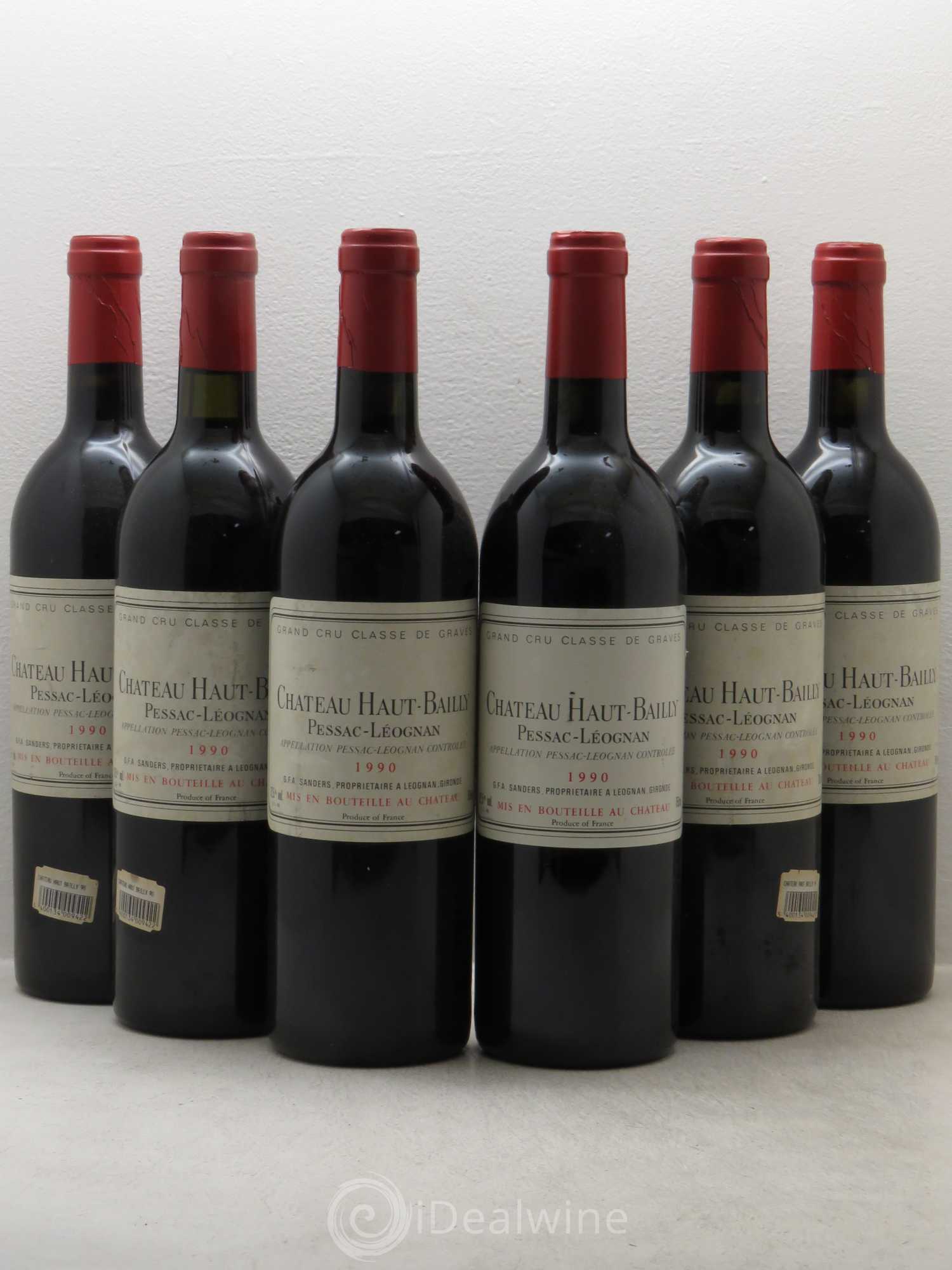 Château Haut-Bailly Cru Classé de Graves 1990 - Lot de 6 bouteilles - 0