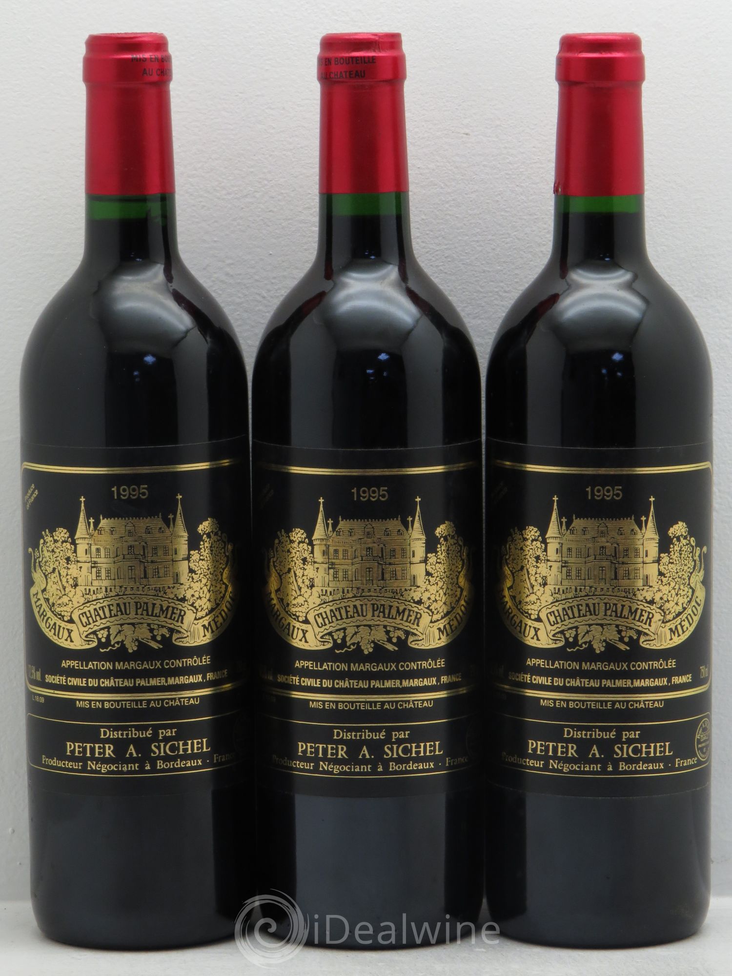 Château Palmer 3ème Grand Cru Classé 1995 - Lot de 3 bouteilles - 0