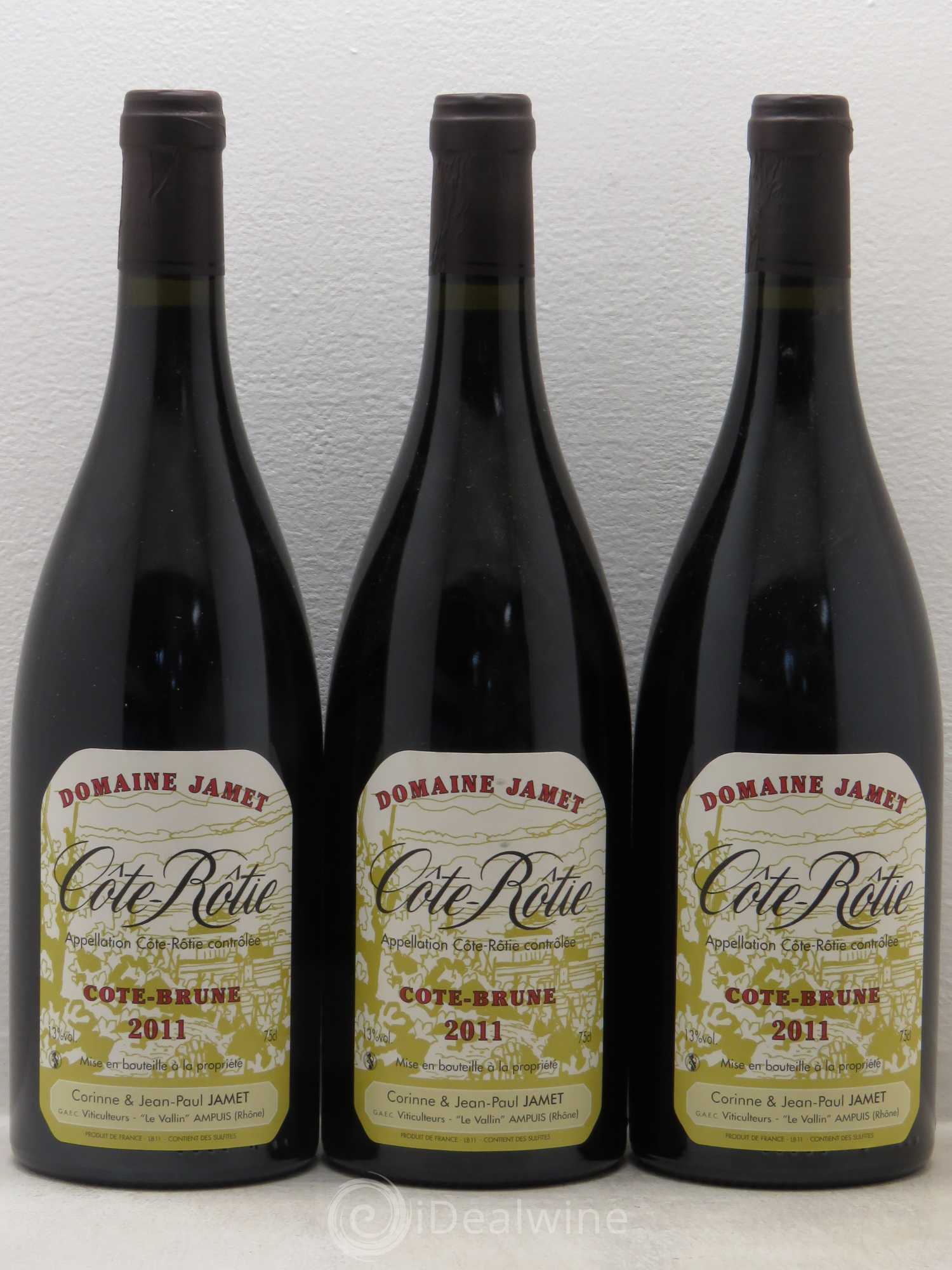 Côte-Rôtie Côte Brune Jamet (Domaine) 2011 - Lot de 3 bouteilles - 0