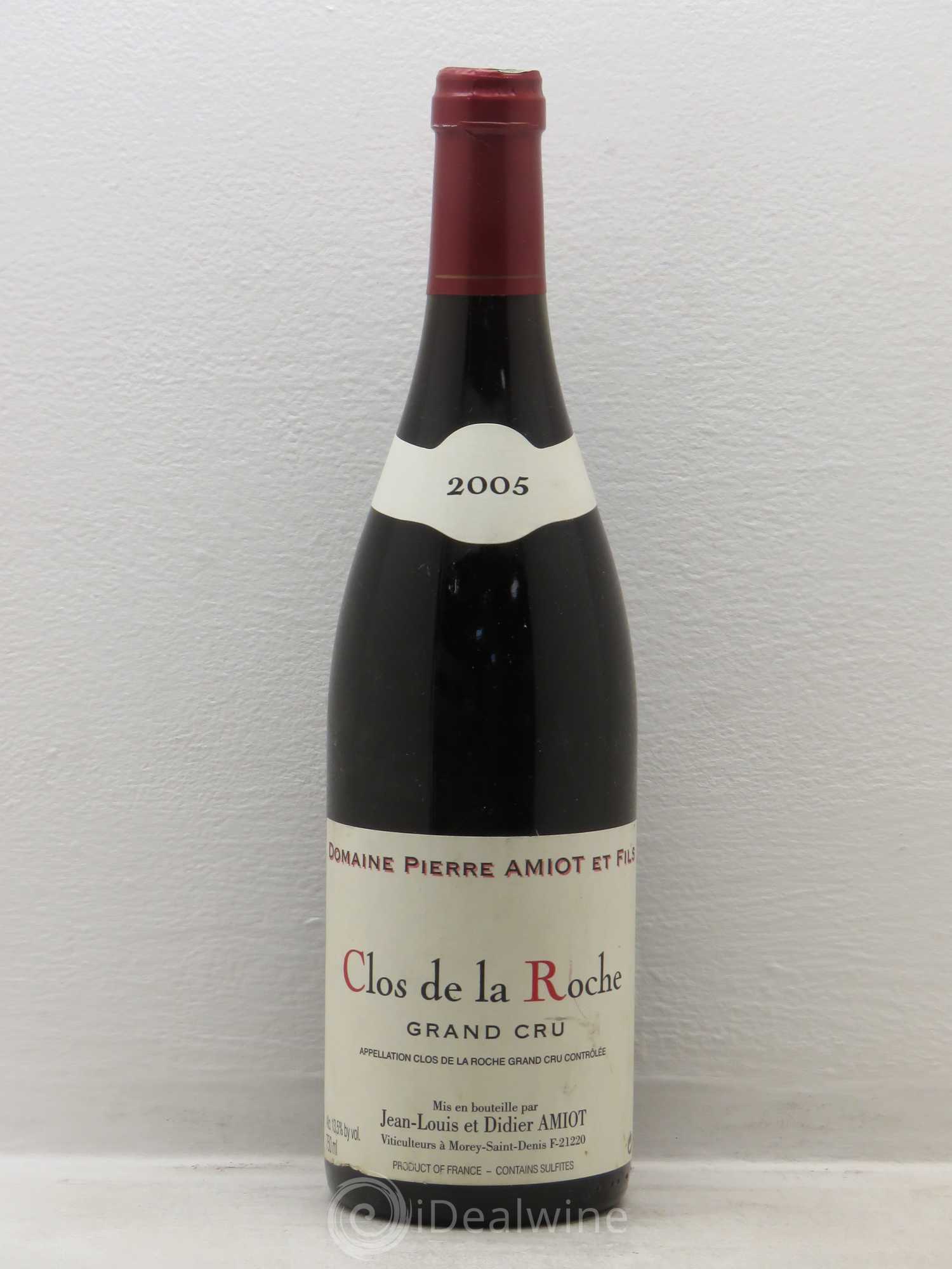 Clos de la Roche Grand Cru Jean-Louis et Didier Amiot 2005 - Lot de 1 bouteille - 0