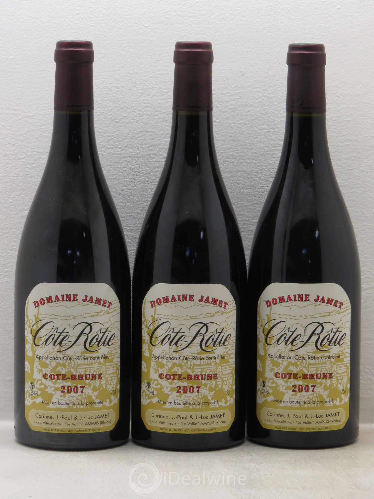 Côte-Rôtie Côte Brune Jamet (Domaine) 2007 - Lot de 3 bouteilles - 0
