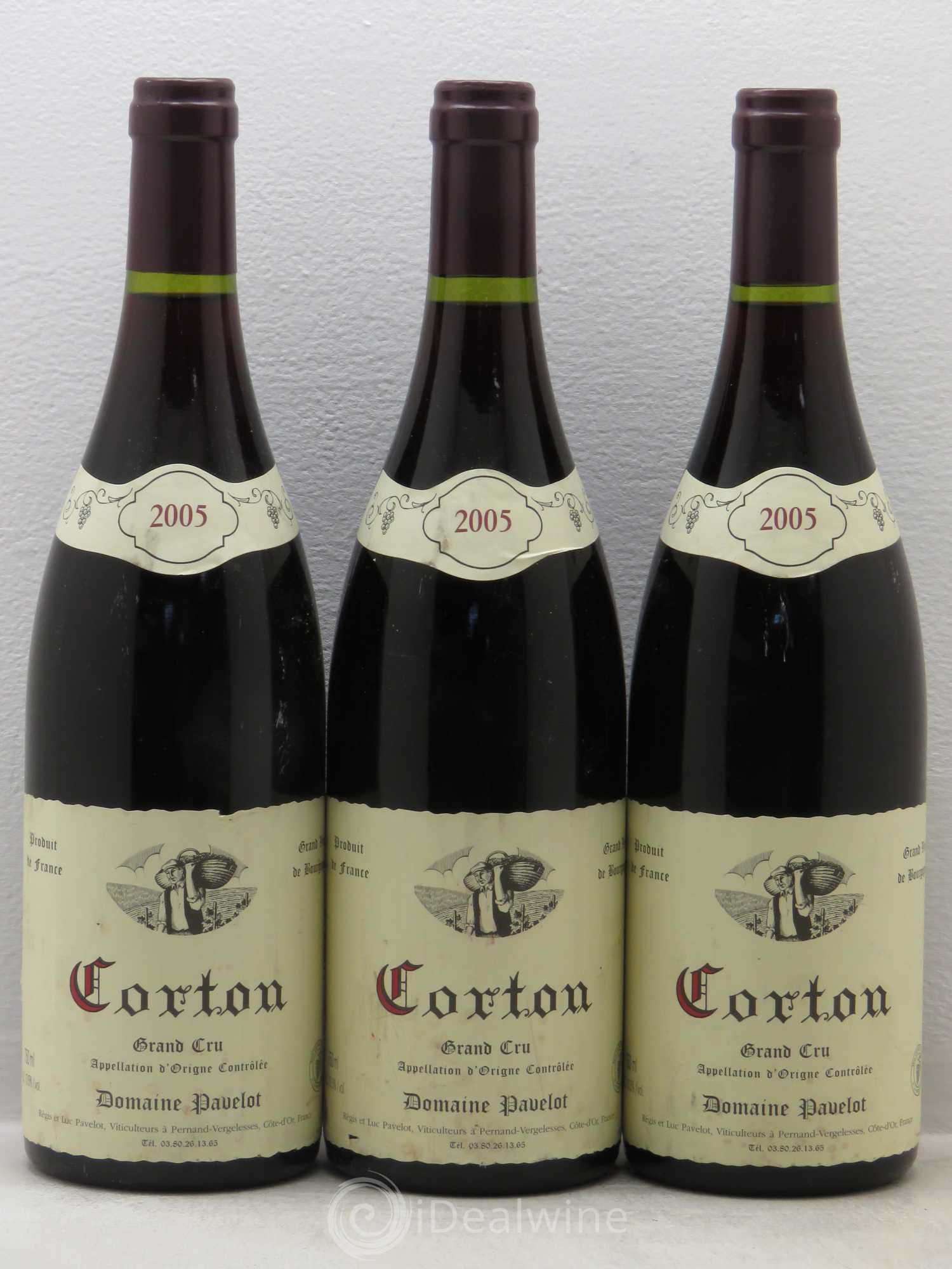 Corton Grand Cru Pavelot 2005 - Lot de 3 bouteilles - 0